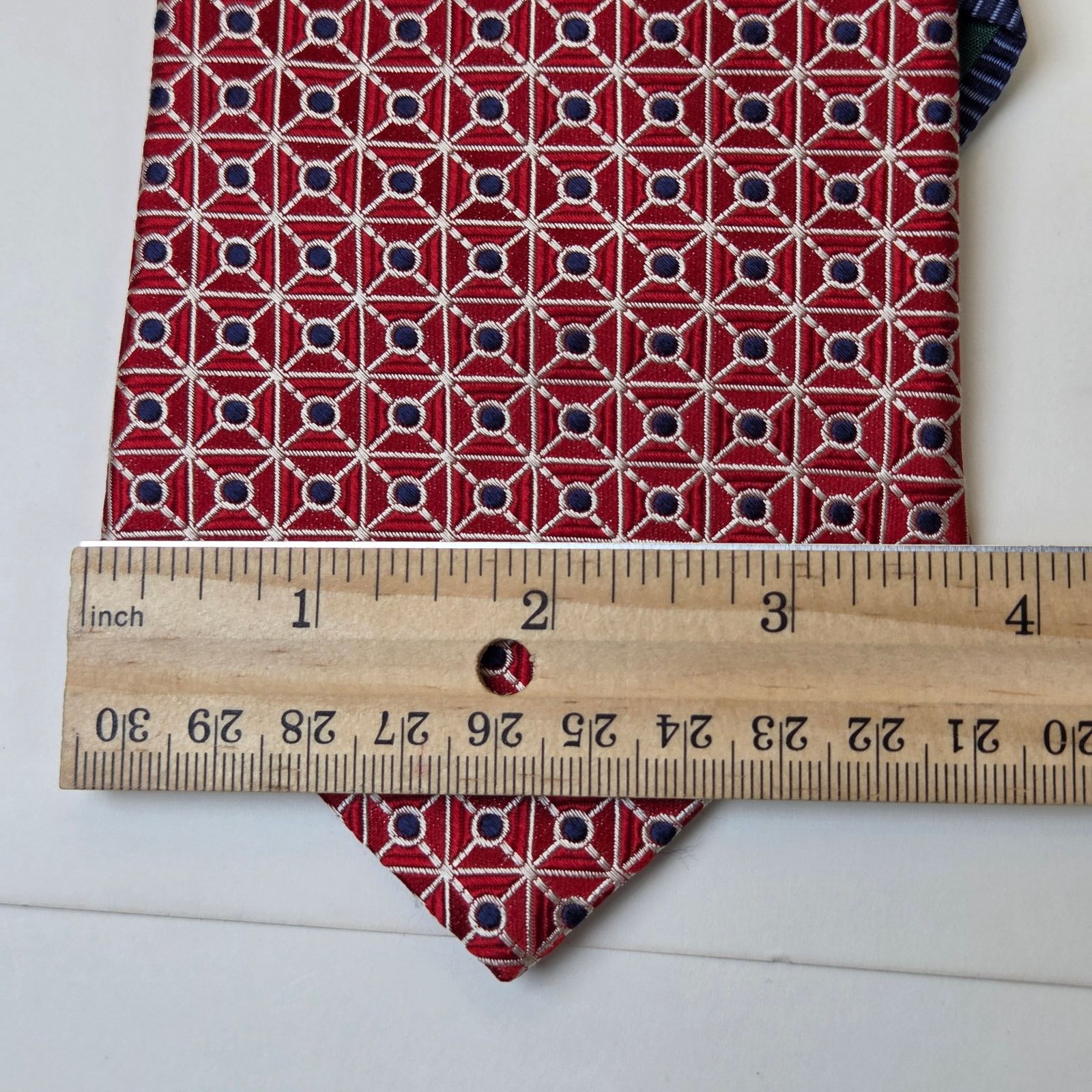 Tommy Hilfiger Tommy Hilfiger Red Silk Tie Lot 4 USA Wide 3.75" Contrast Size ONE SIZE - 11 Thumbnail
