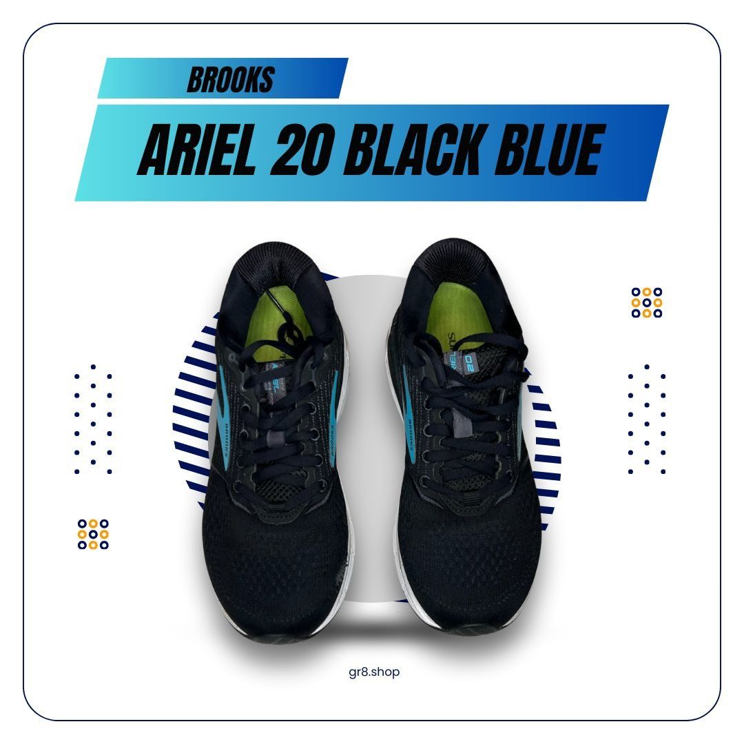 Brooks Brooks Ariel 20 Running Shoes Black & Blue Size 9 Lightweigh Size US 9 / IT 39 - 1 Thumbnail