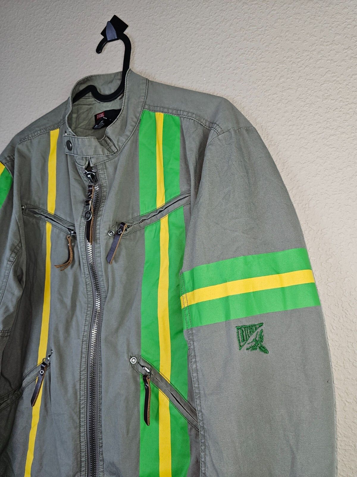Diesel Vintage Y2K Diesel Racing Moto Jacket Nylon Green XL Size XL / US 12-14 / IT 48-50 - 4 Thumbnail