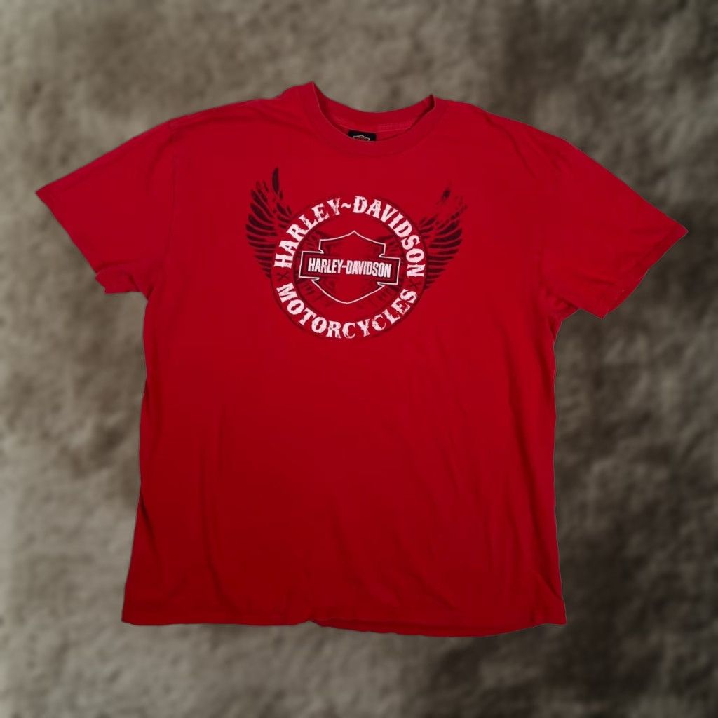 Harley Davidson VINTAGE Harley-Davidson T-Shirt Fresno California Red 2XL Men Crew Neck Short Sleeve Logo 90s Biker California Shirt Size US XXL / EU 58 / 5 - 1 Thumbnail