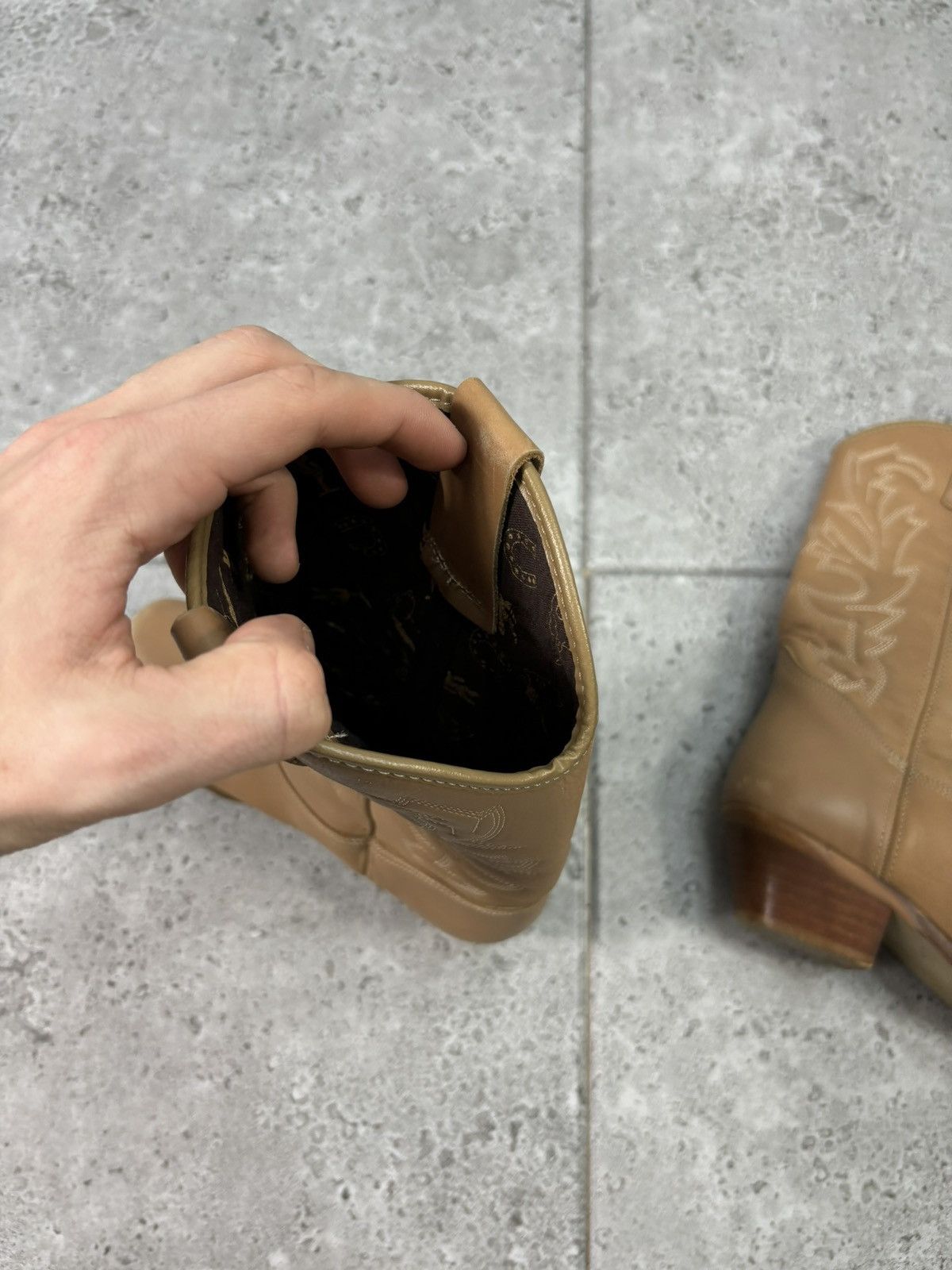 Japanese Brand × Western Rise Rare Leather Western Cowboy Boots Japanese Style Y2K 2000s Size US 5 / IT 35 - 8 Thumbnail