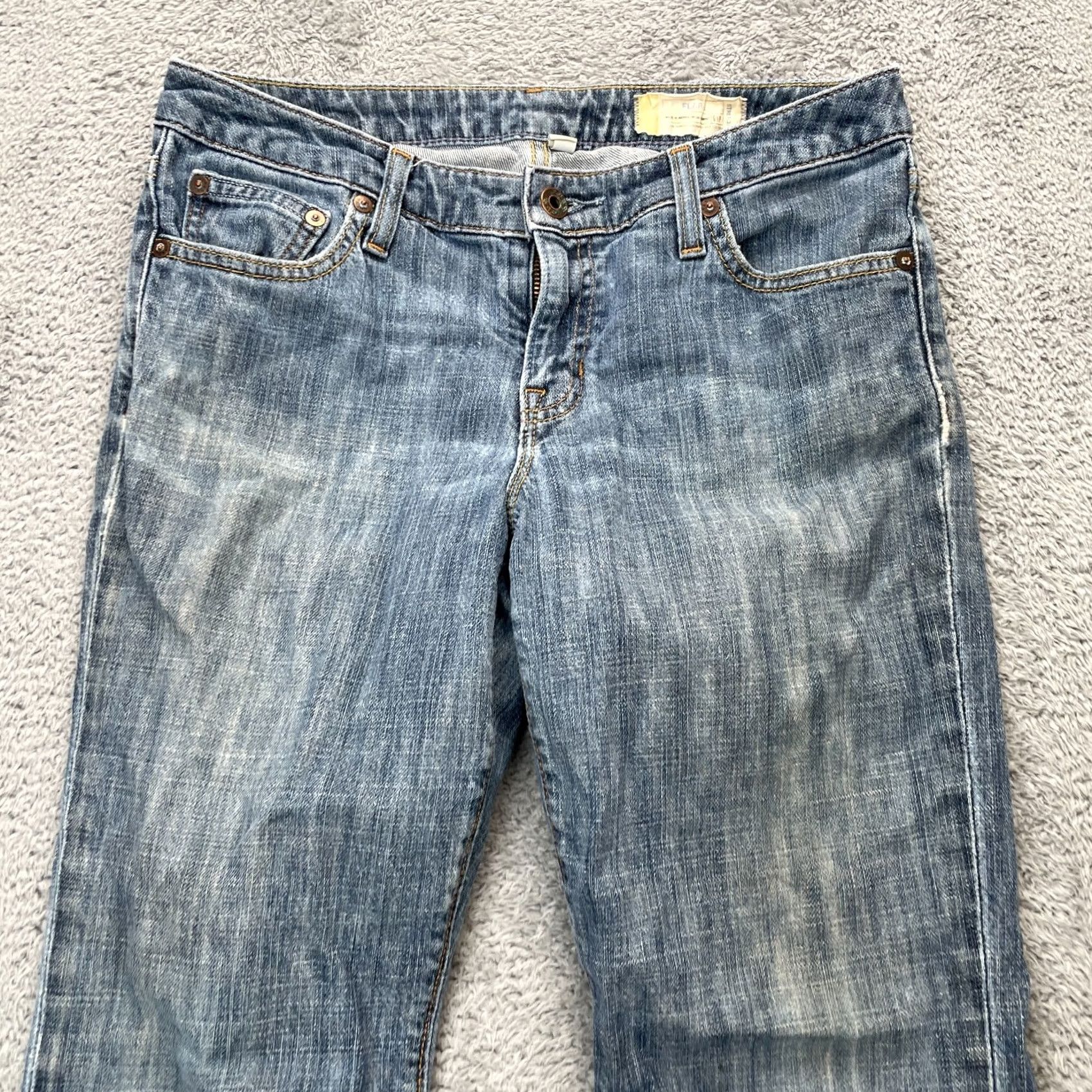 Gap Gap Jeans Womens 8 Blue Flared Leg Denim Cotton Stretch Medium Wash Size 30" / US 8 / IT 44 - 6 Thumbnail