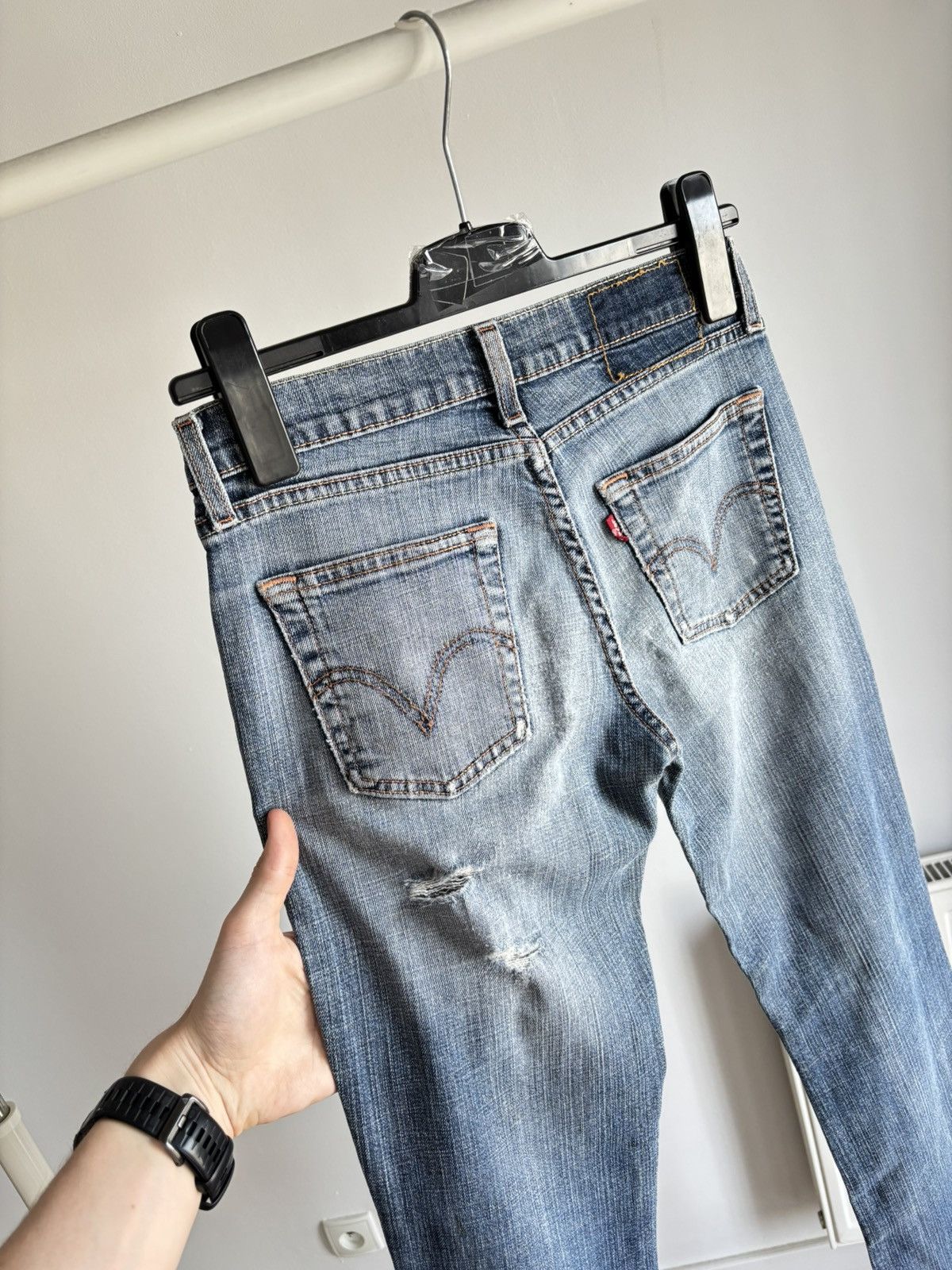 Levi's Vintage Levis Distressed Flared Jeans Low Rise 29/32 Size 30" / US 8 / IT 44 - 12 Thumbnail