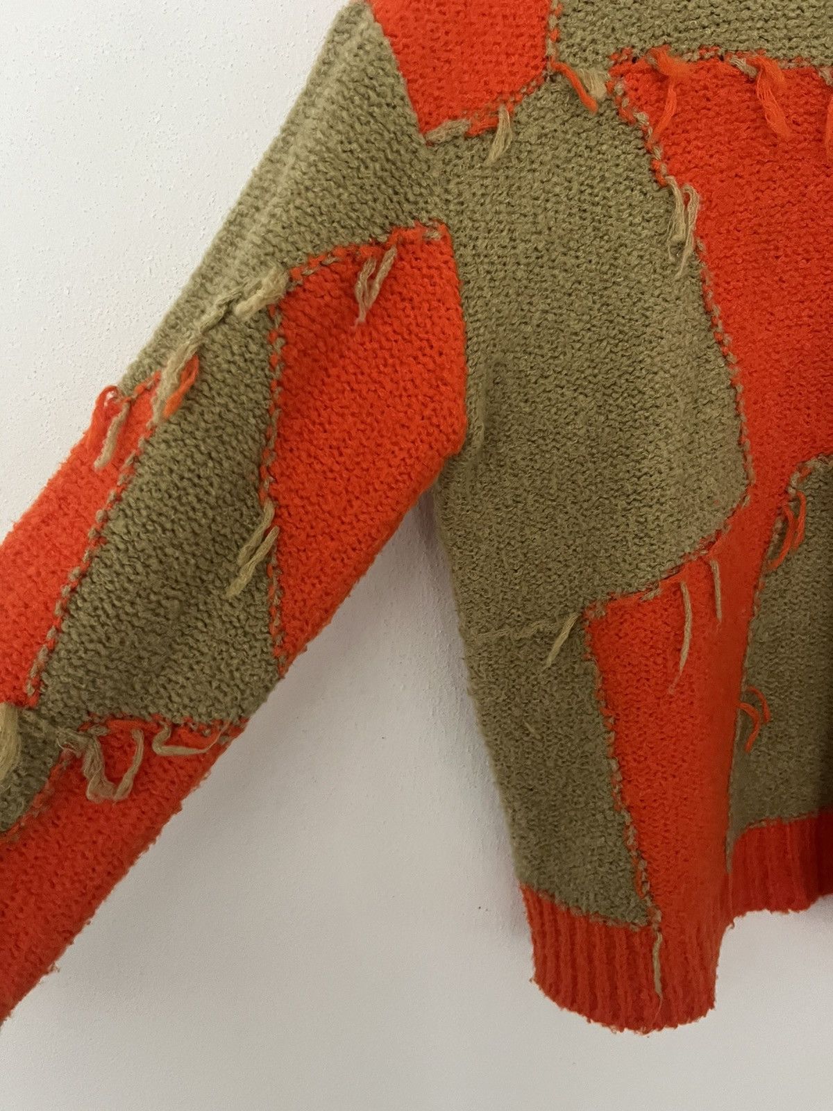 Andersson Bell Andersson Bell orange / beige patchwork knit sweater Size US L / EU 52-54 / 3 - 3 Thumbnail