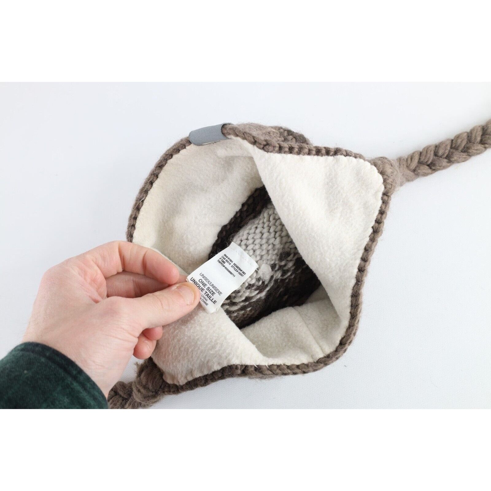 The North Face Vintage The North Face Wool Blend Chunky Knit Ear Flap Hat Size ONE SIZE - 7 Thumbnail