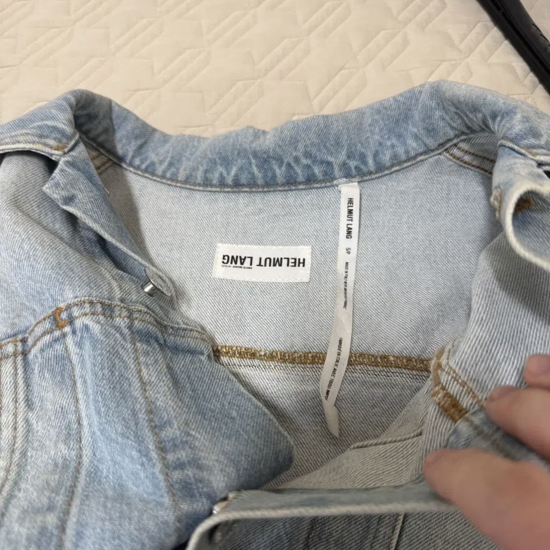Helmut Lang Helmut Lang Tessel Denim Jacket Size US S / EU 44-46 / 1 - 3 Thumbnail