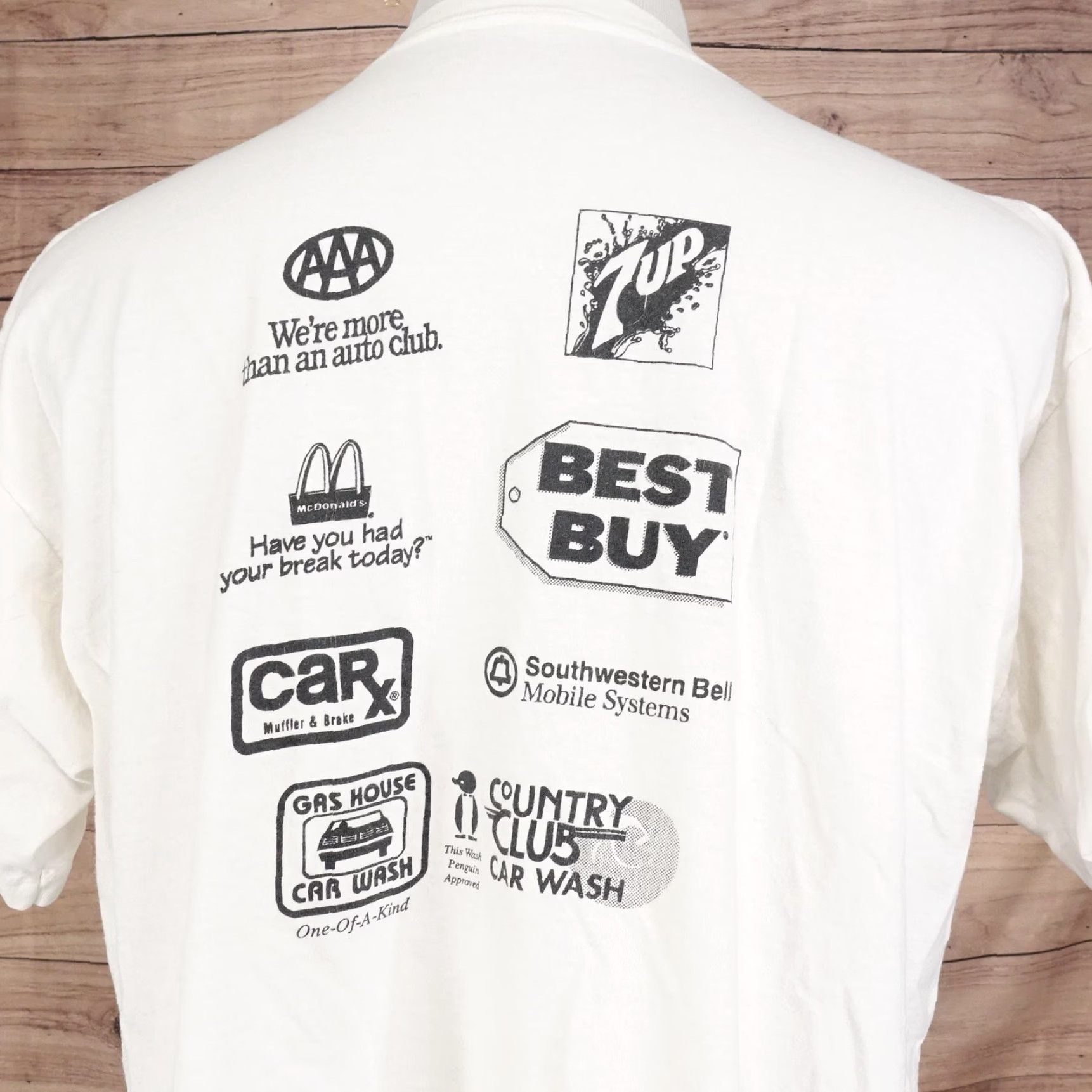 Hanes VINTAGE KSHE 95 Radio Blood Drive T-Shirt XL White Graphic Print Rock Music Mens Size US XL / EU 56 / 4 - 6 Thumbnail