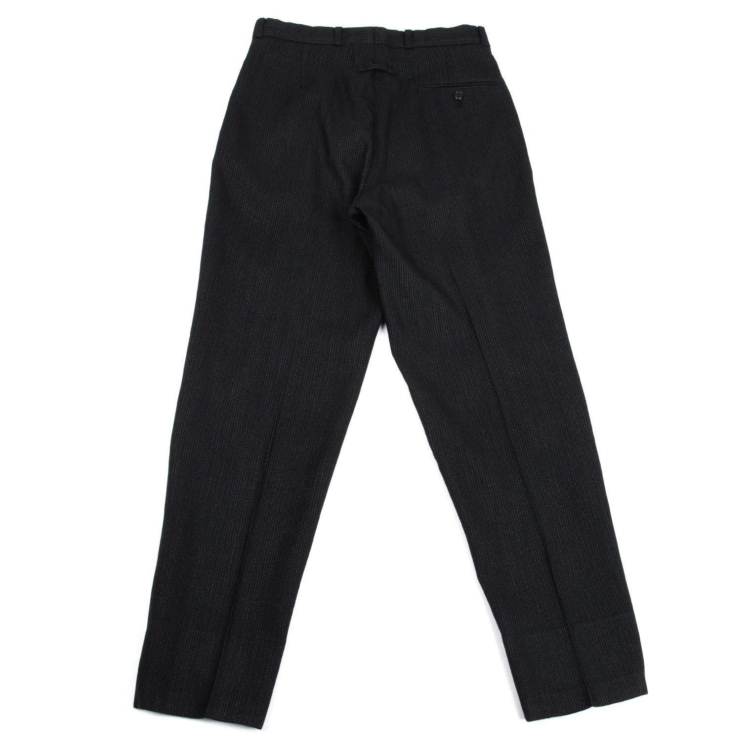 Jean Paul Gaultier Wool-Blend Pinstripe Tuck Pants in Black, Size 48 Size US 32 / EU 48 - 7 Thumbnail