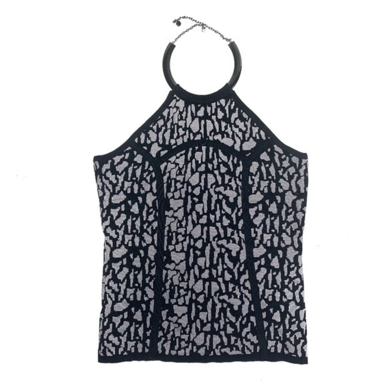 NBDN Nobrandedon Carmen Marc Valvo Black/Gray Top | Size XS Size XS / US 0-2 / IT 36-38 - 1 Thumbnail