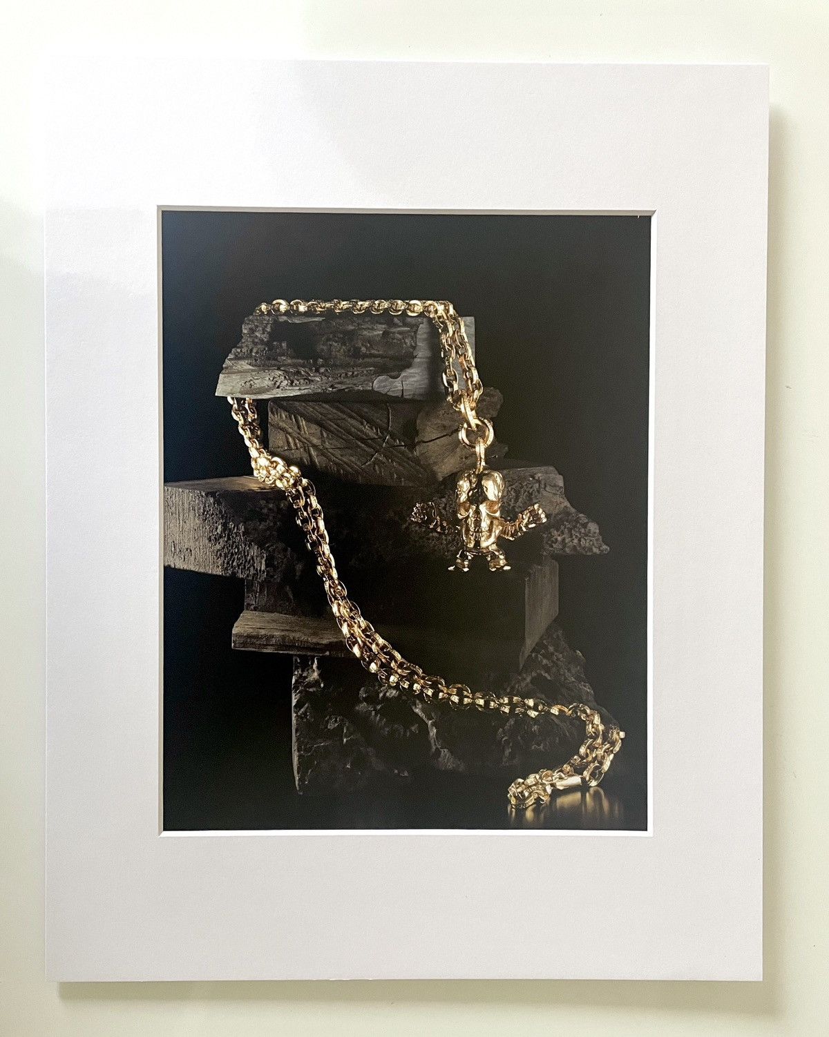 Chrome Hearts Chrome Hearts 11x14 gold jewelry Matted Frame cutout poster Size ONE SIZE - 1 Thumbnail