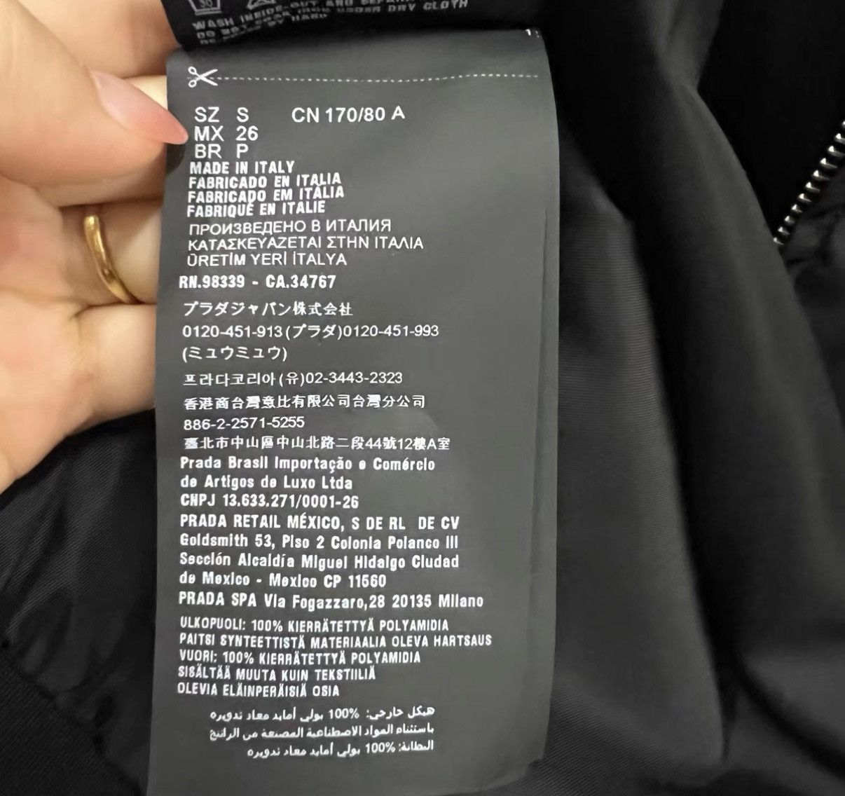 Prada Prada Black Triangle Logo Zip-up Jacket J41 Size US S / EU 44-46 / 1 - 4 Thumbnail