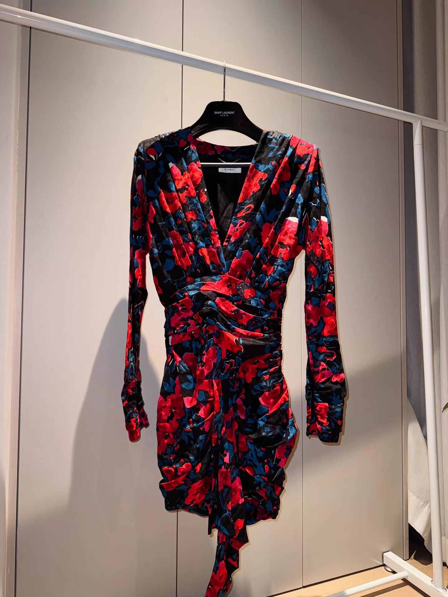 Saint Laurent Paris SLP 18FW Runway Floral Bodycon Silk Dress 38 Rosamund Kwan Size XS / US 0-2 / IT 36-38 - 1 Thumbnail