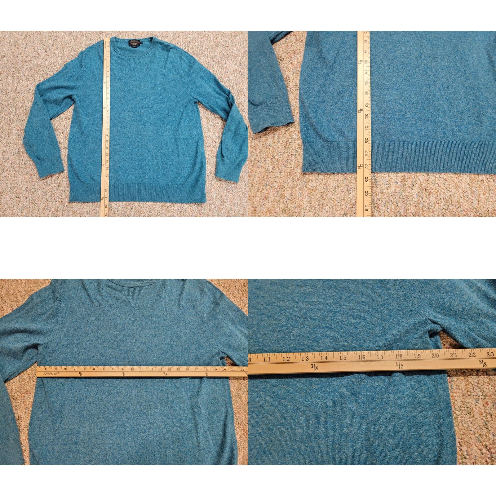 Pendleton Pendleton Sweater Mens Large Teal Knit Pullover Long Sleeve Casual Outdoor Size US L / EU 52-54 / 3 - 8 Thumbnail