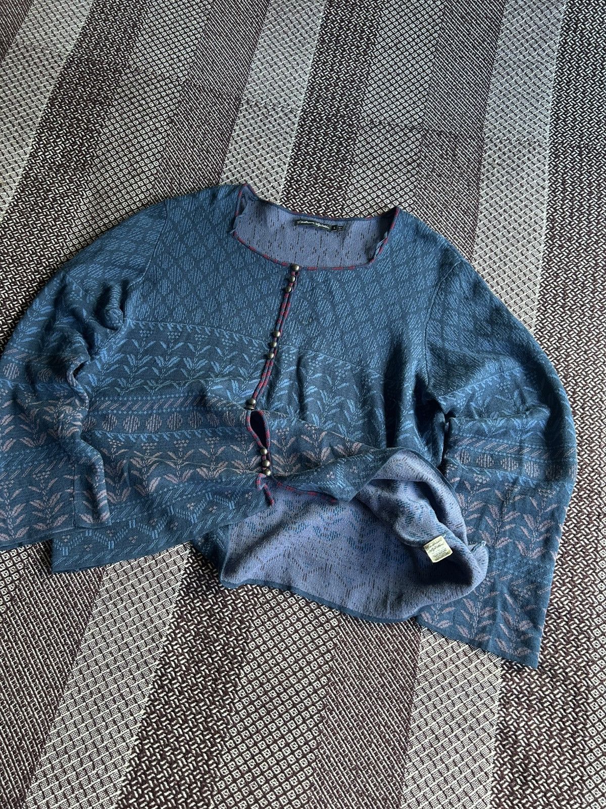 Gudrun Sjoden × Japanese Brand × Vintage Gurdun Sjóden Cardigan Womens Linen Avantgarde Japanese SZ L Size L / US 10 / IT 46 - 10 Thumbnail