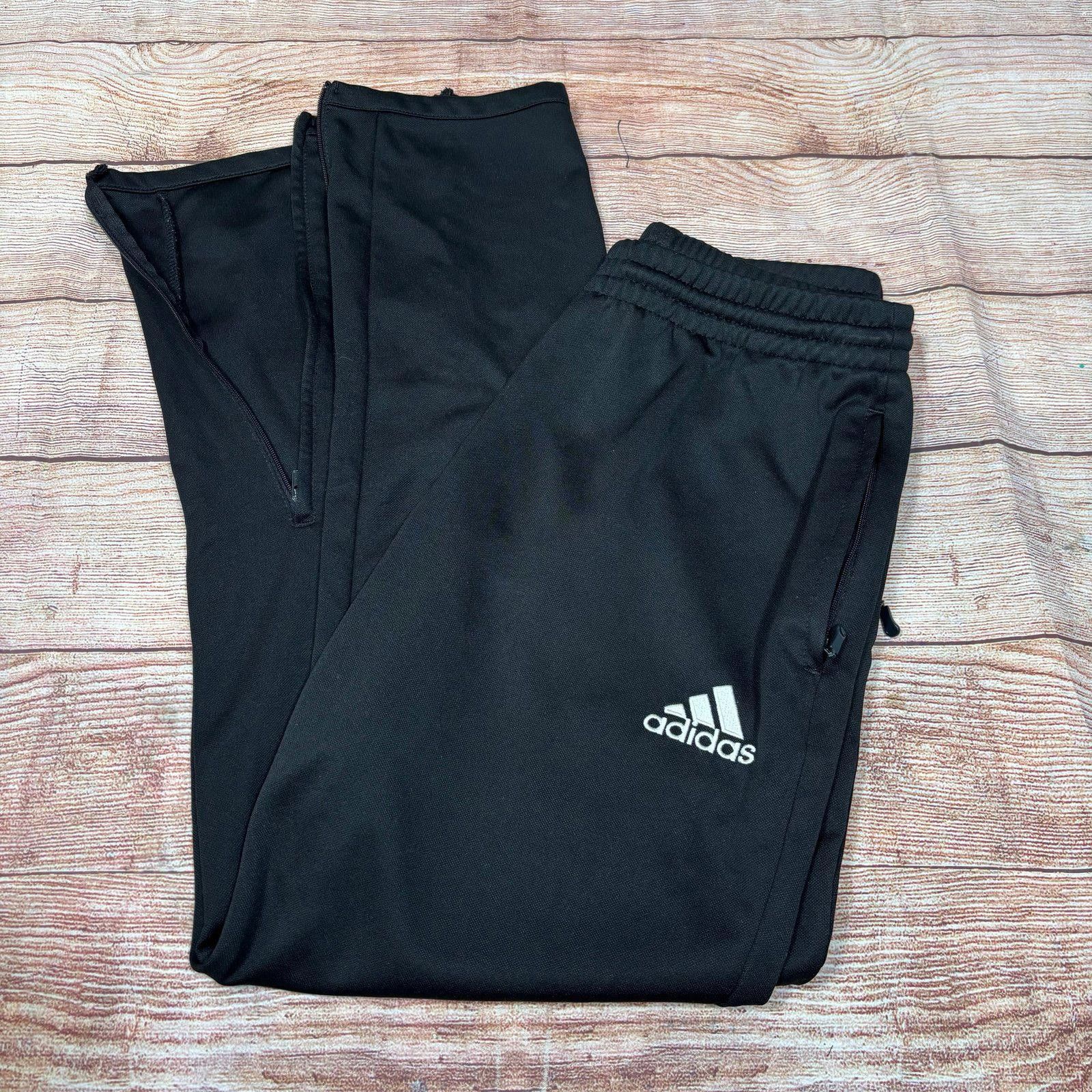 Adidas Adidas Black Track Pants with Zippered Pockets Size Medium Size 32" / US 10 / IT 46 - 1 Thumbnail