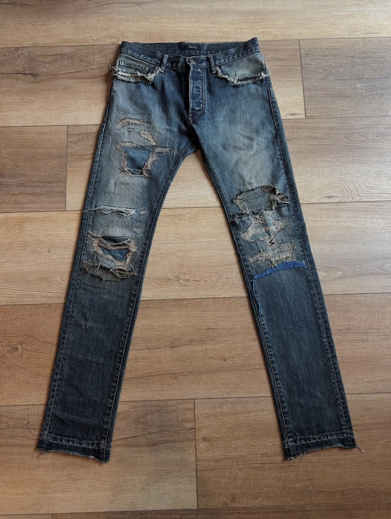 Undercover UNDERCOVER 68 BLUE YARN DENIM JEANS | Grailed
