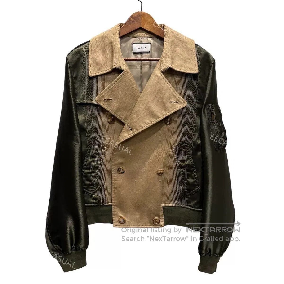 TAAKK TAAKK MA-1 Gradient Color Pocket Trench Jacket. Size US M / EU 48-50 / 2 - 6 Thumbnail