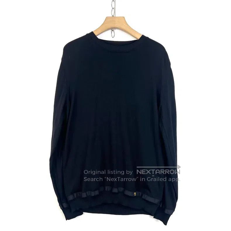 Fendi Fendi Black Striped Embroidered Crewneck Long Sleeve Sweat Size US L / EU 52-54 / 3 - 1 Thumbnail