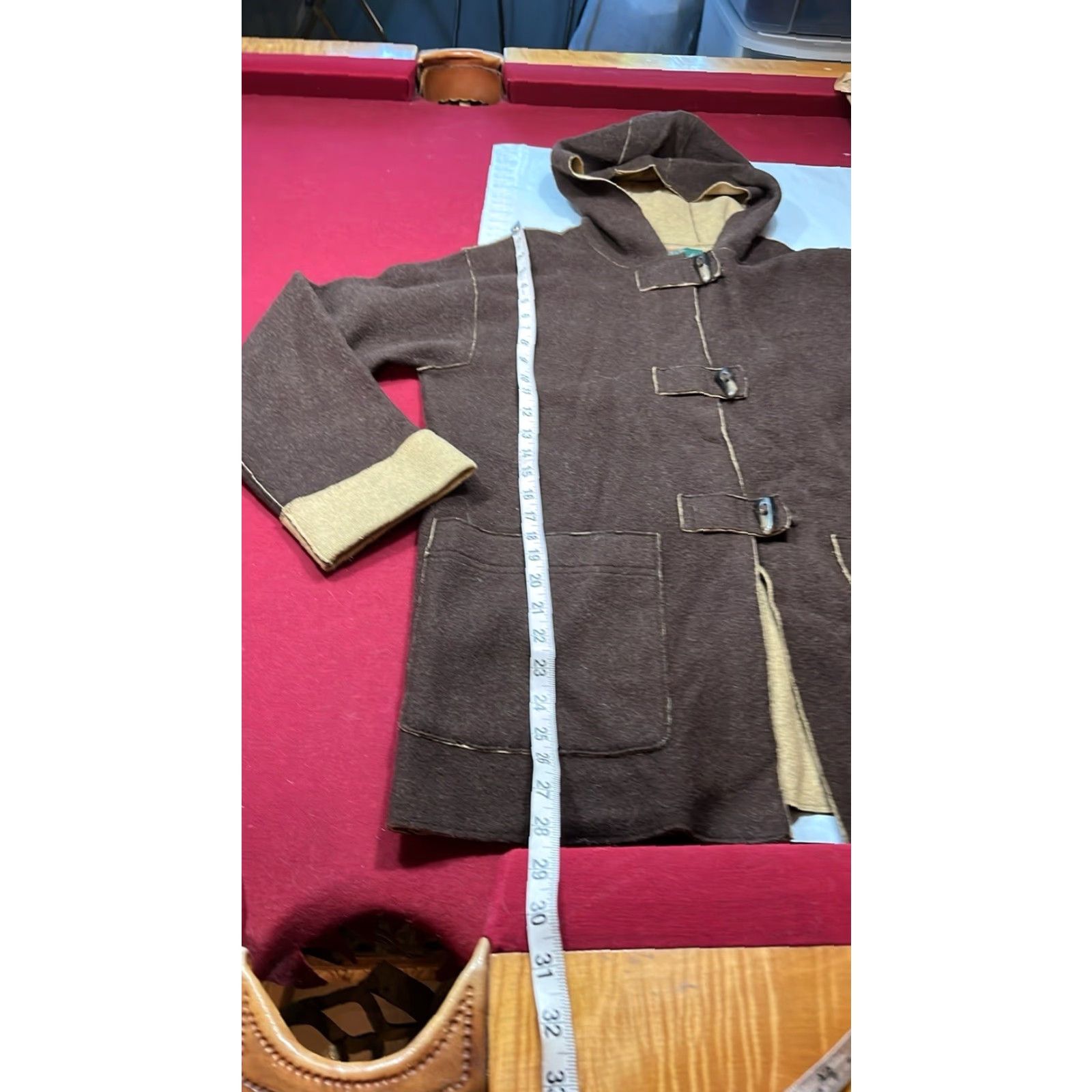 Ralph Lauren VINTAGE Ralph Lauren Coat Jacket Wool Brown Hooded Button 90s Womens S Brown Wool Parka Coat - Ralph Lauren - USA - Medium? Size S / US 4 / IT 40 - 4 Thumbnail