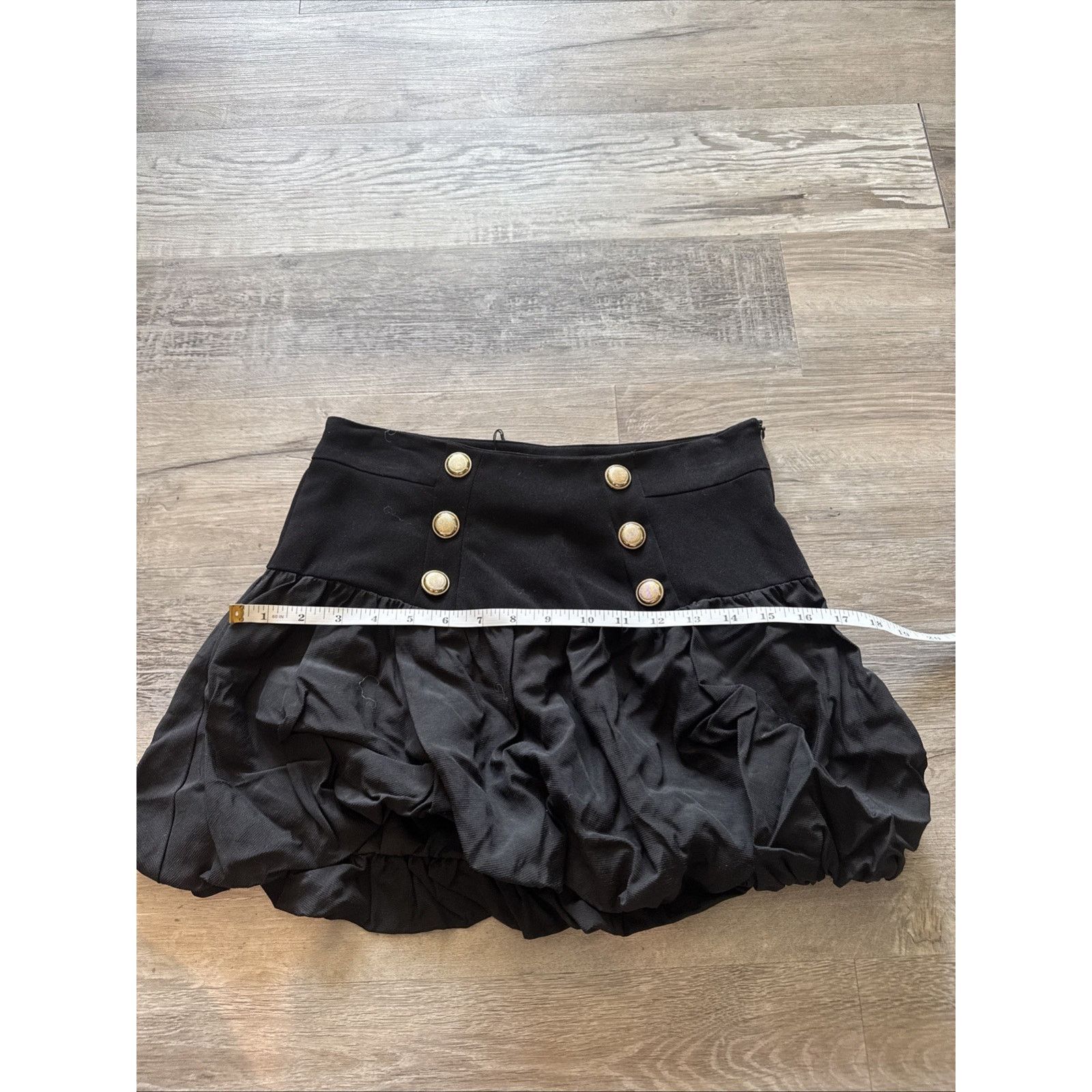 Zara Zara Black Ballon Skirt With Gold Buttons Size S Brand New Size 26" / US 2 / IT 38 - 4 Thumbnail