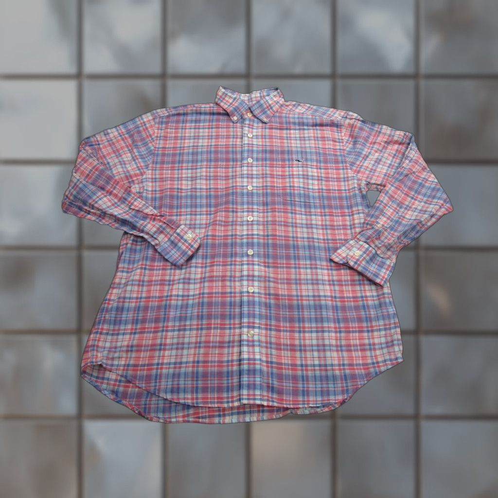 Vineyard Vines Vineyard Vines Shirt Mens Large Pink Blue Plaid Classic Fit Tucker Cotton Preppy Size US L / EU 52-54 / 3 - 1 Thumbnail