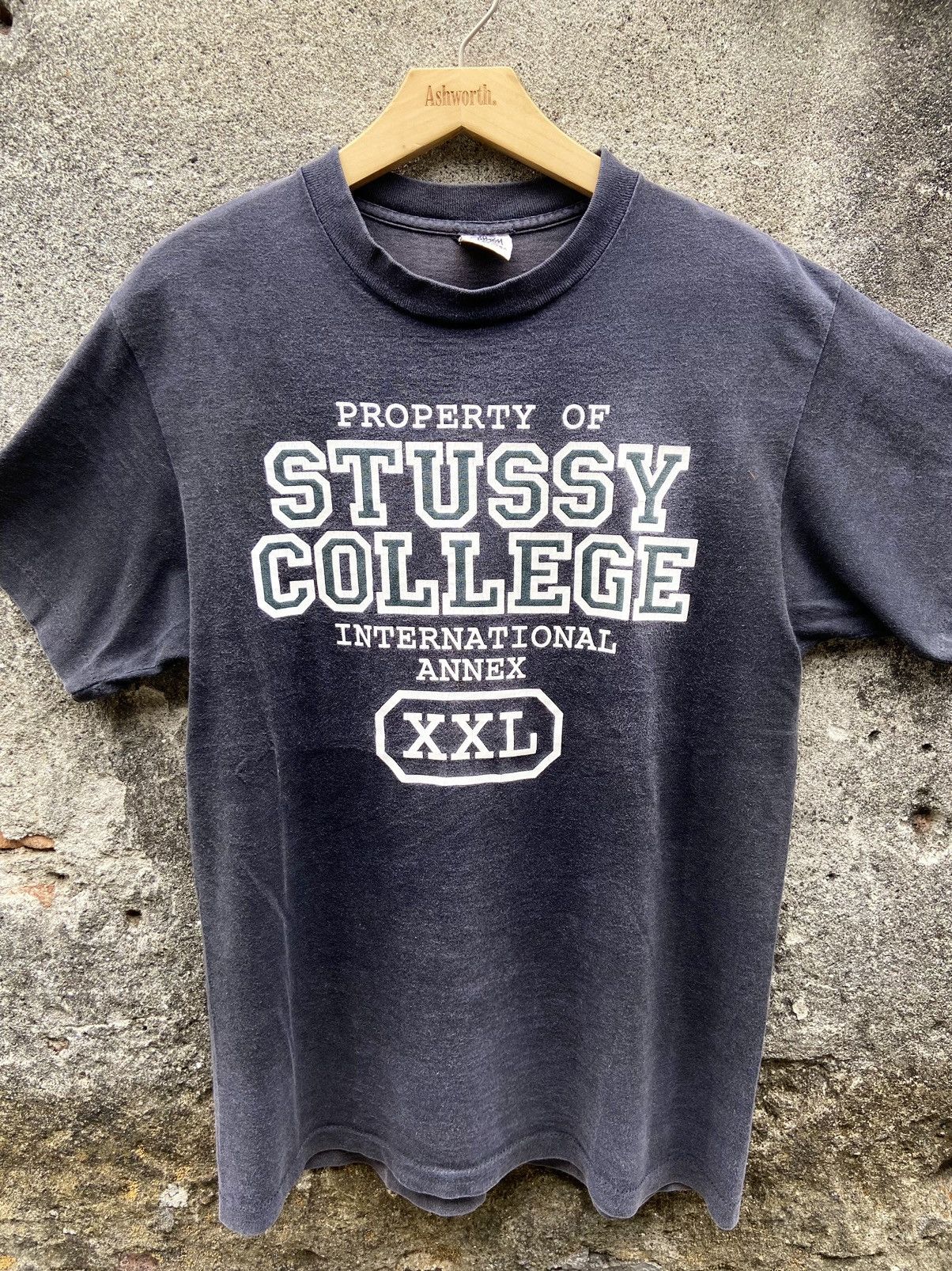 image of Stussy College Vintage 90’S in Black, Men's (Size Large)