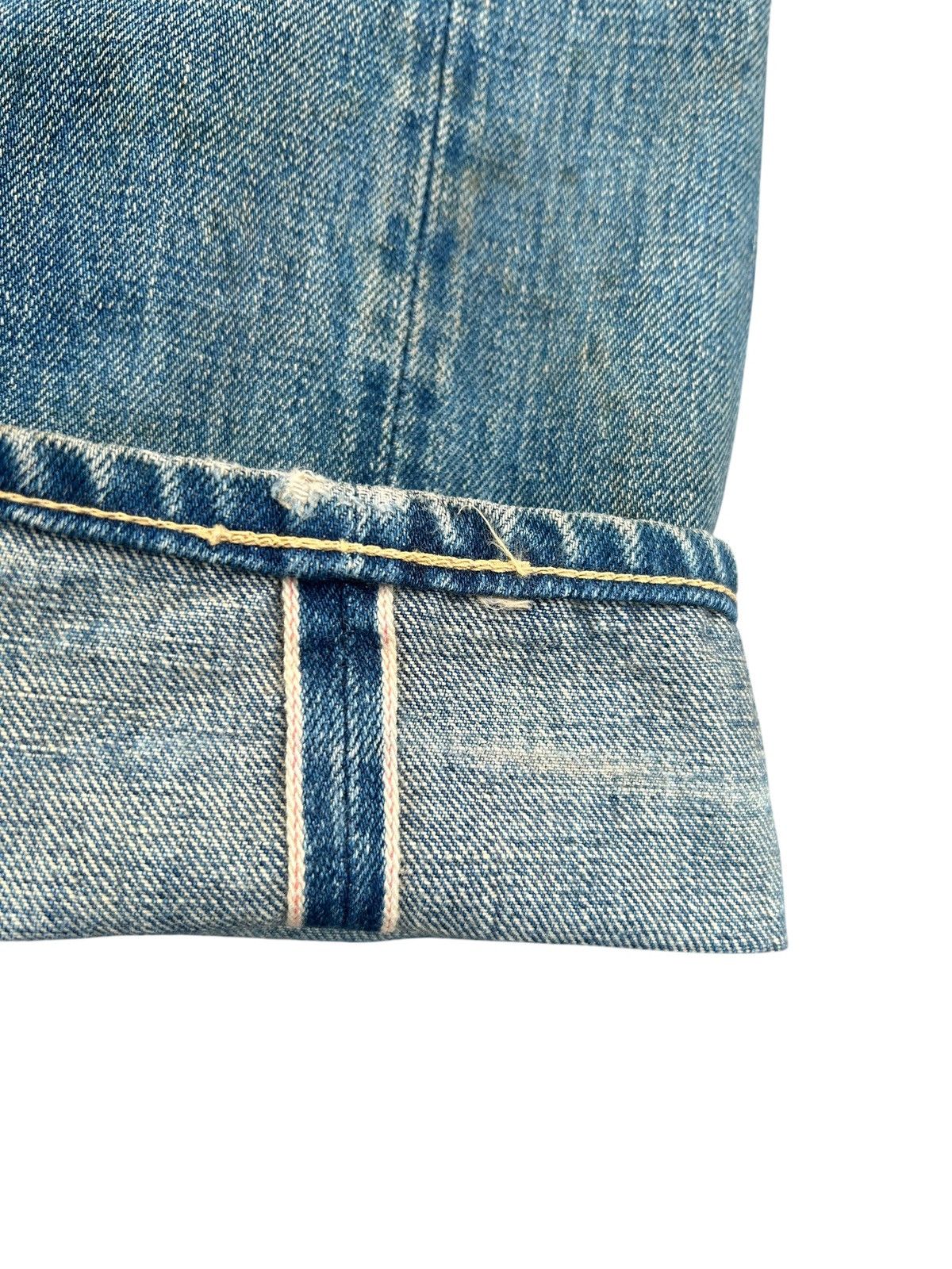 Kapital Vintage Levis Big E Selvedge Distressed Denim Jeans Size US 32 / EU 48 - 3 Thumbnail