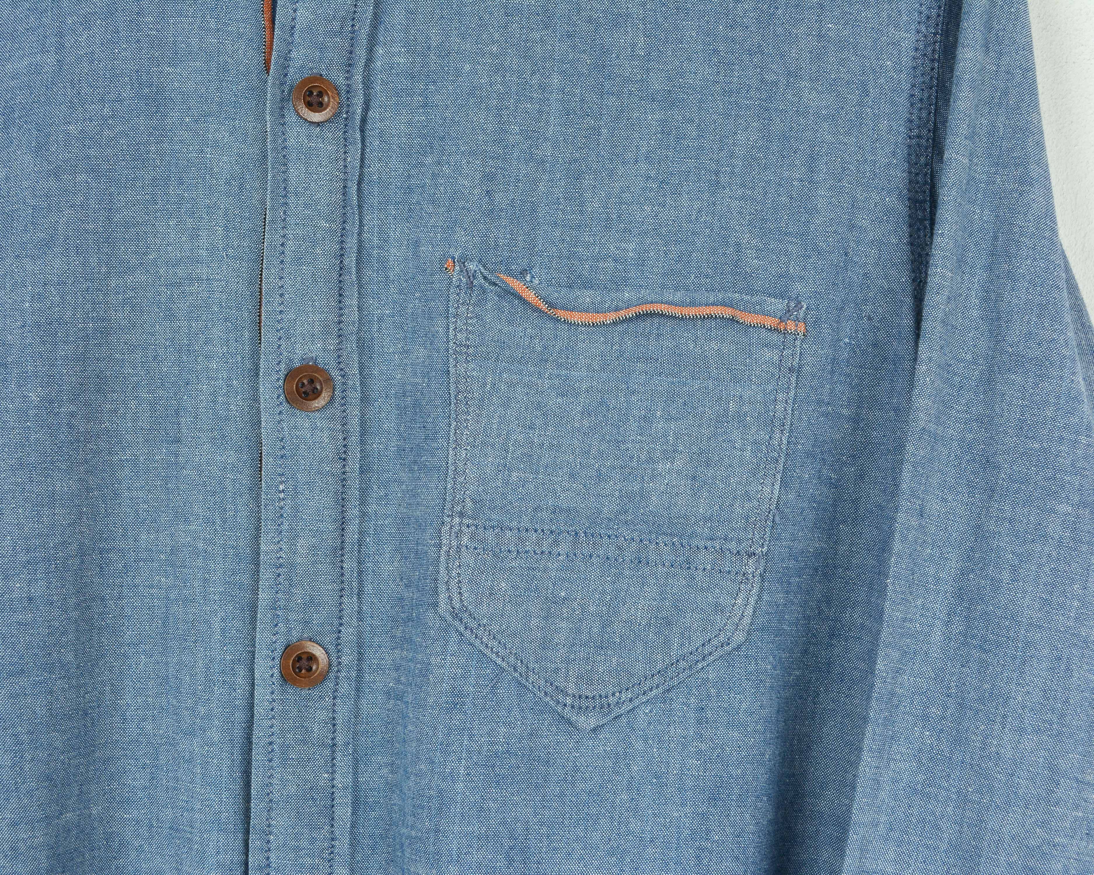 Edwin EDWIN 'Jones Shirt' Denim Blue Cotton Casual Western L/S Size US S / EU 44-46 / 1 - 3 Thumbnail