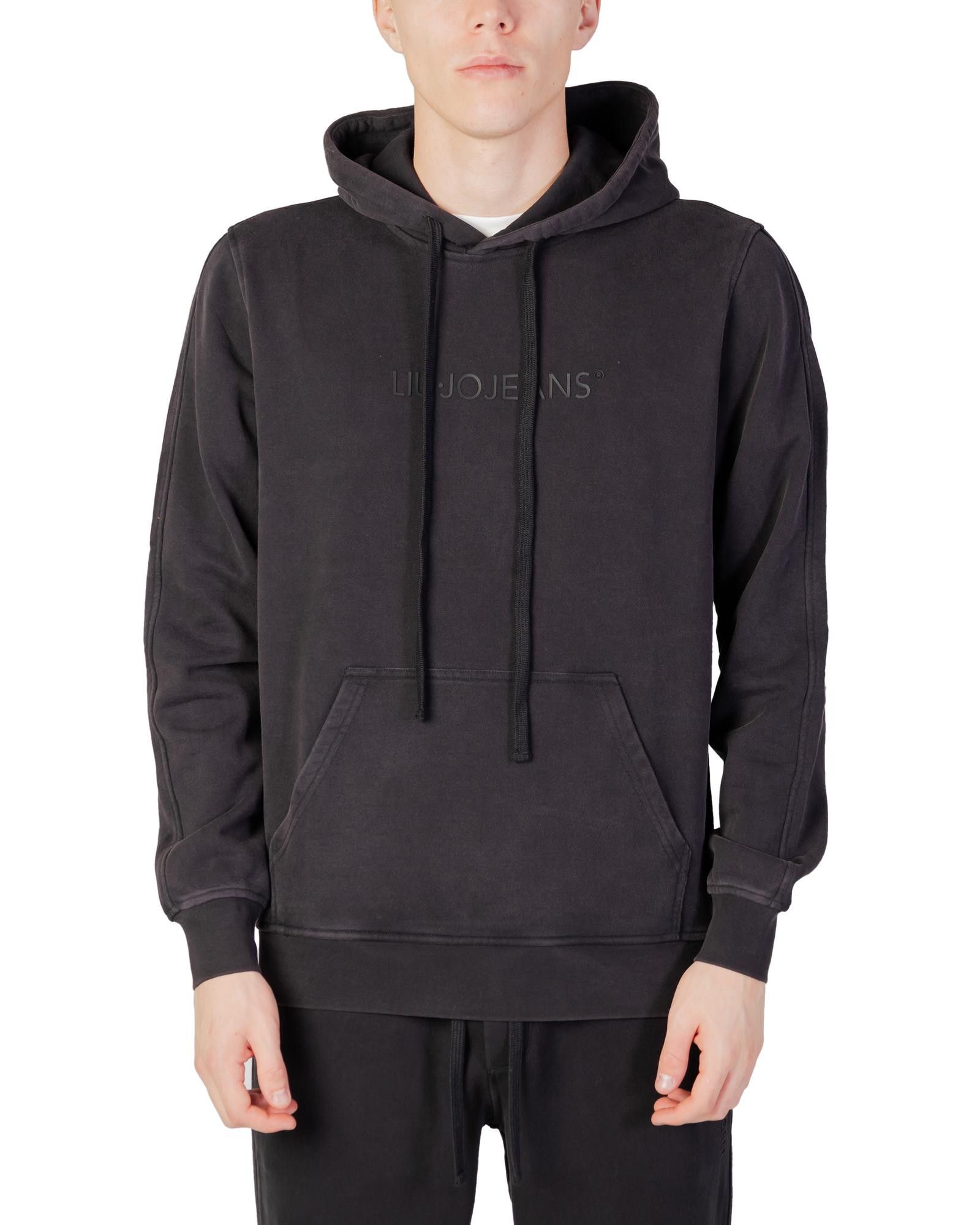 image of Liu Jo Cotton Hooded Sweatshirt in Black, Men's (Size Medium)
