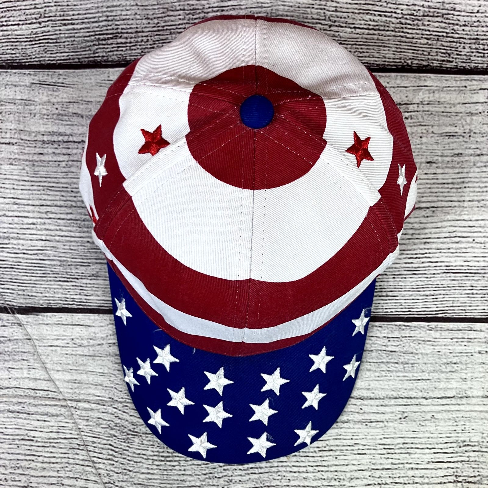 Vintage Vintage 1990s American Flag All Over Print Snapback Hat Size ONE SIZE - 2 Thumbnail