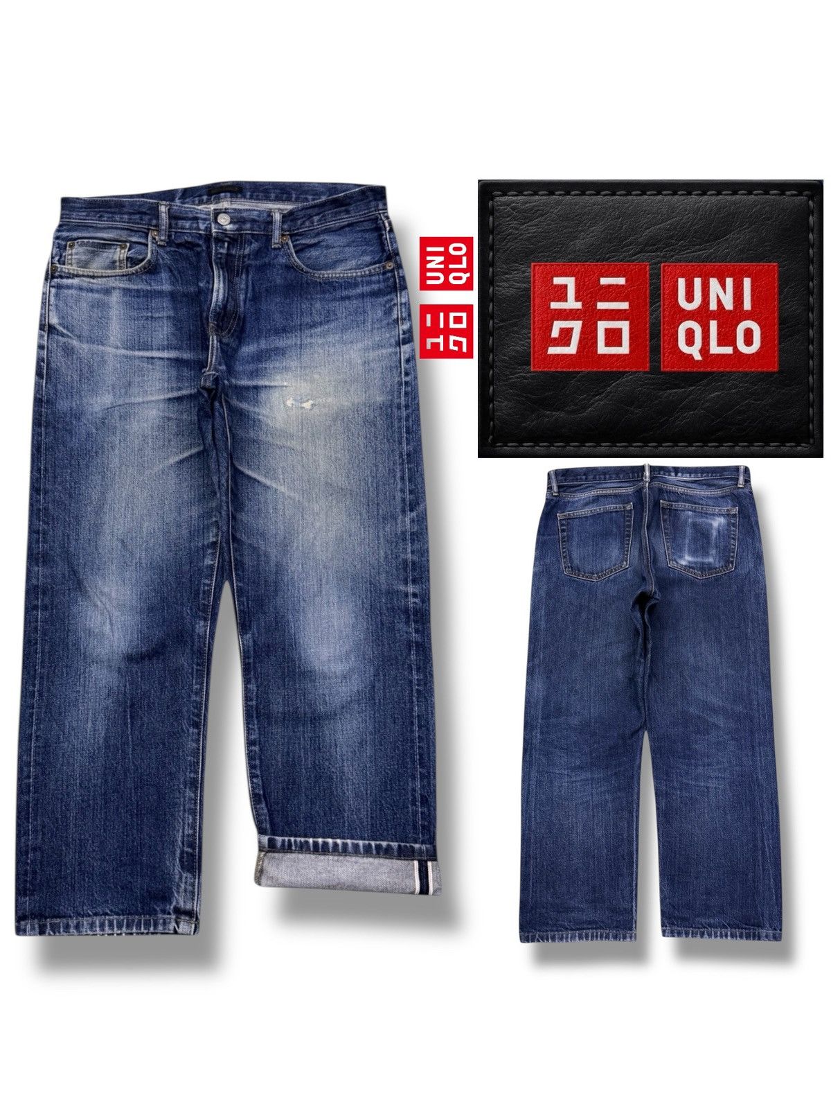 Uniqlo Vintage Uniqlo Japanese Selvedge Denim Jeans | W34 Size US 34 / EU 50 - 1 Thumbnail