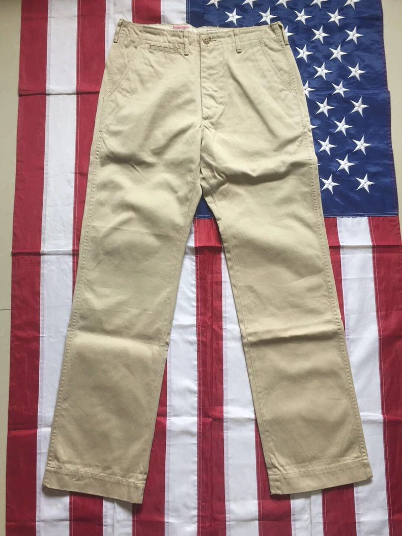 The Real McCoy's The Real McCoys Size34 S Great Escape Khaki Chino Pants, Lo Size US 27 - 3 Thumbnail
