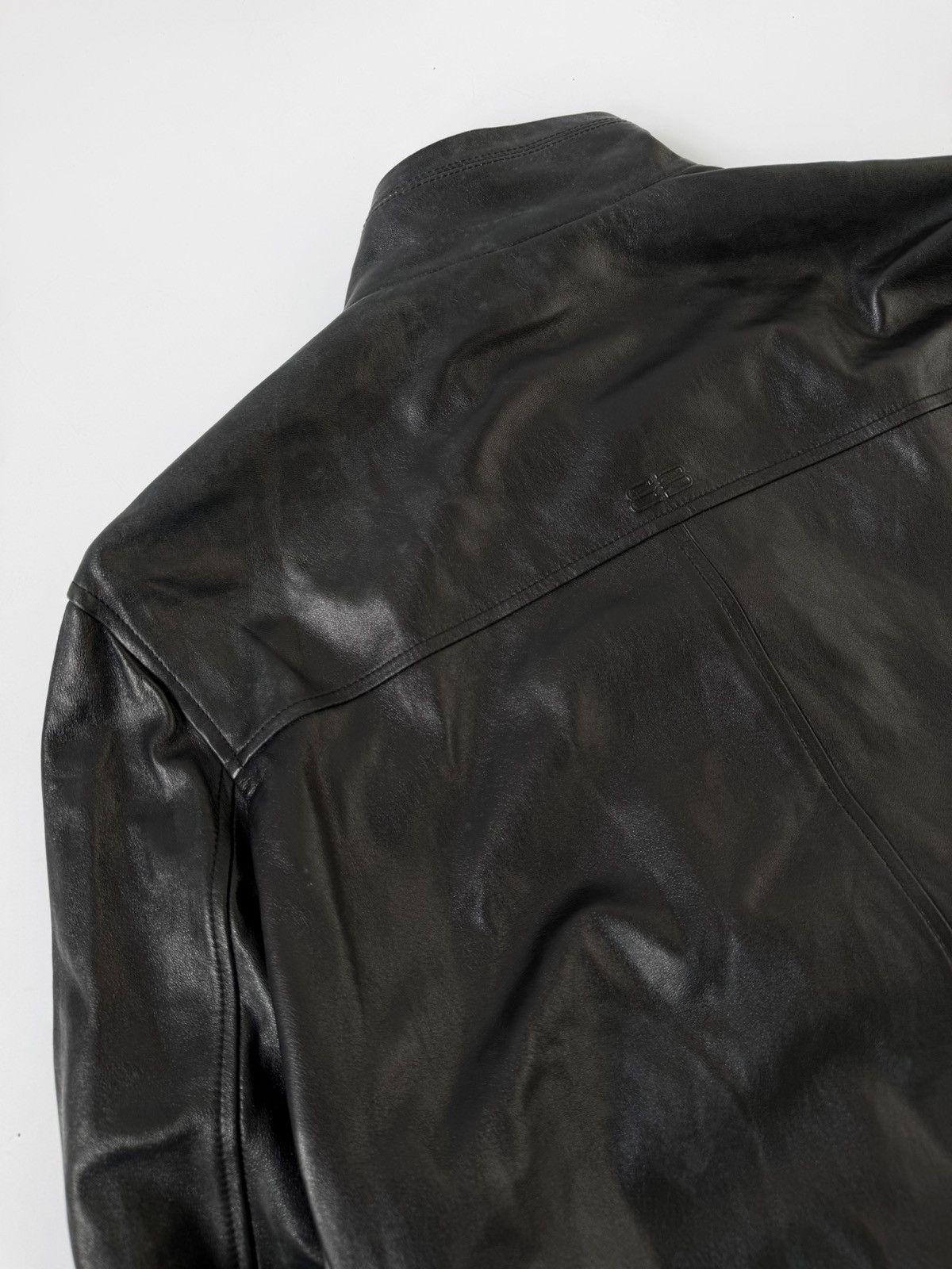 Balenciaga Balenciaga 1997 Nicolas Ghesquiere Zip Leather Jacket Size US XL / EU 56 / 4 - 12 Thumbnail
