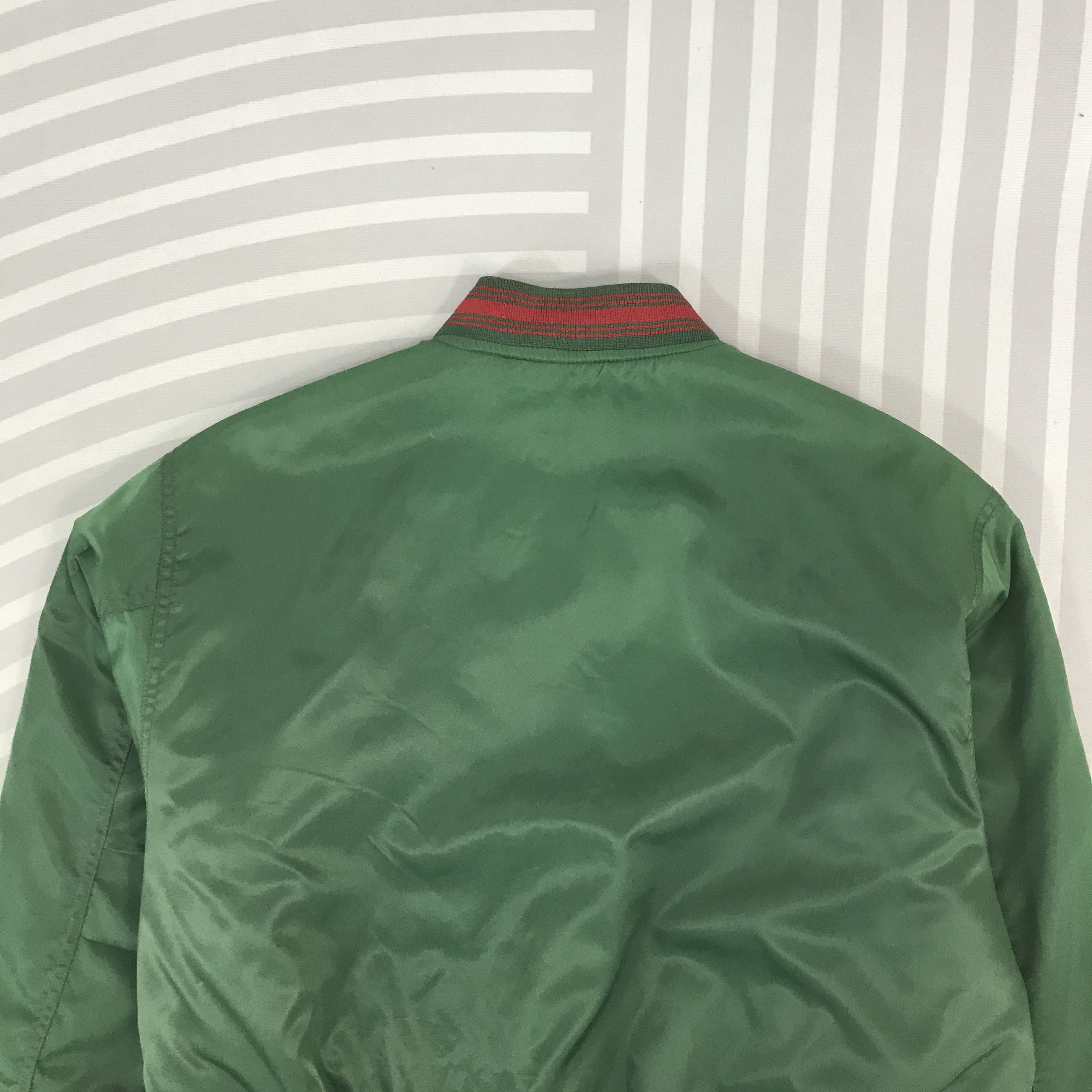 Converse × Vintage Vintage Converse All Star Bomber green Jacket Size US XL / EU 56 / 4 - 4 Thumbnail