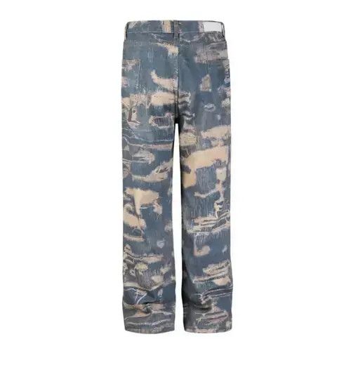 Jean Tie-dye Print Flared Wide-Leg Jeans Size US 29 - 3 Thumbnail