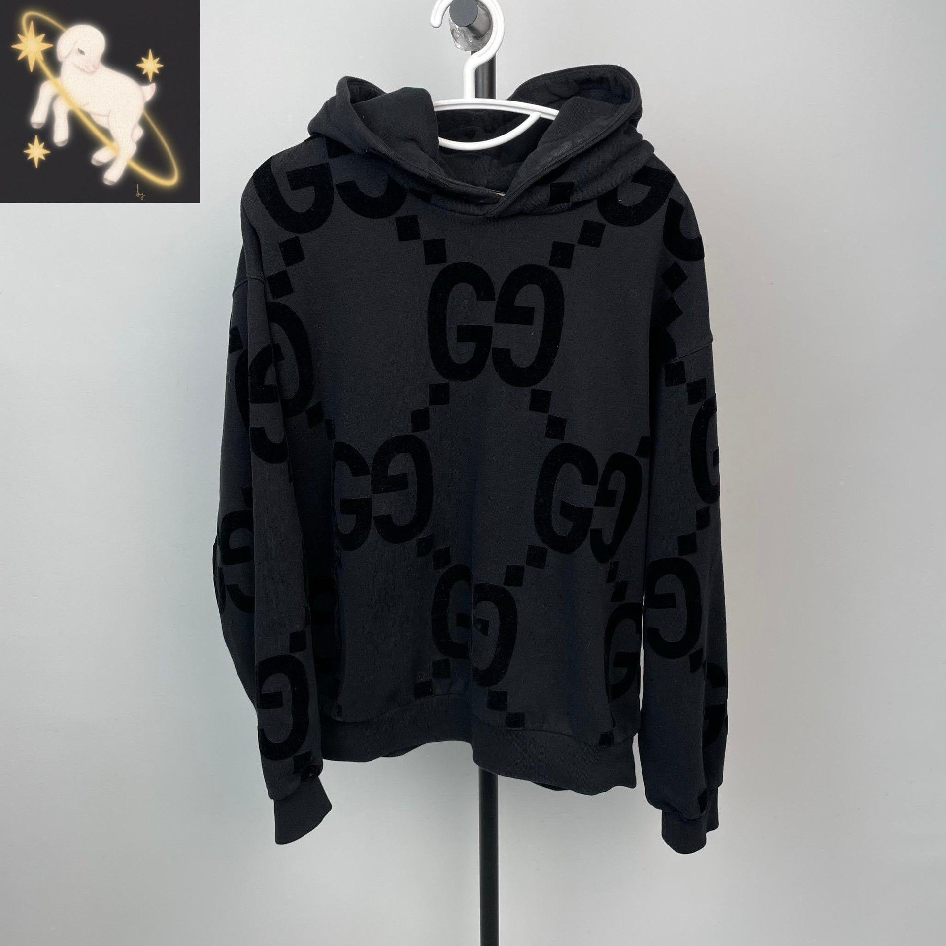Gucci Gucci Retro Black Hoodie S Women Size S / US 4 / IT 40 - 1 Thumbnail