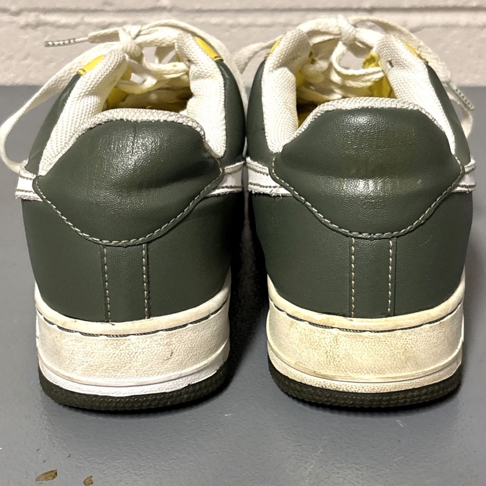 Nike Nike Air Force 1 Sneaker Mens 11 Low Top Yellow Olive Forest Green Rare Overall Used Excellent Mens Size US L / EU 52-54 / 3 - 5 Thumbnail
