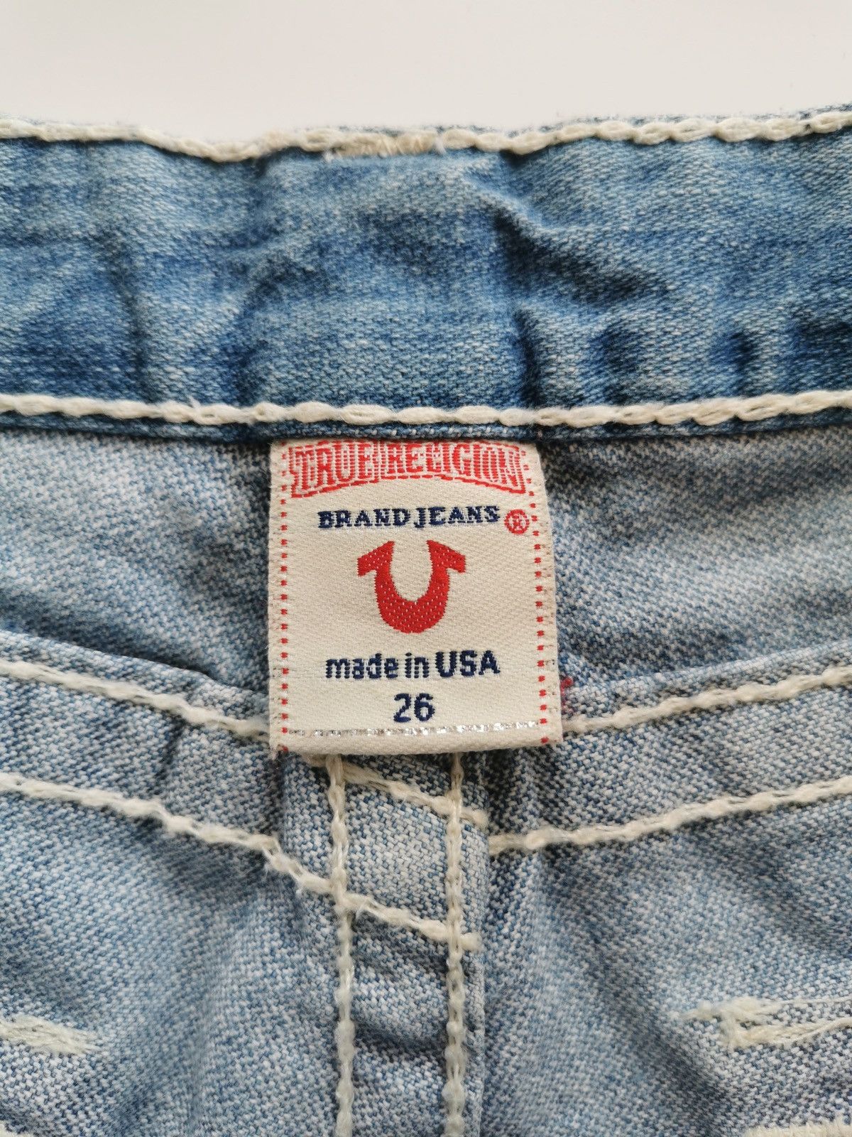 True Religion True Religion Bootcut Joey Big T Distressed Jeans Size 27" / US 4 / IT 40 - 6 Thumbnail