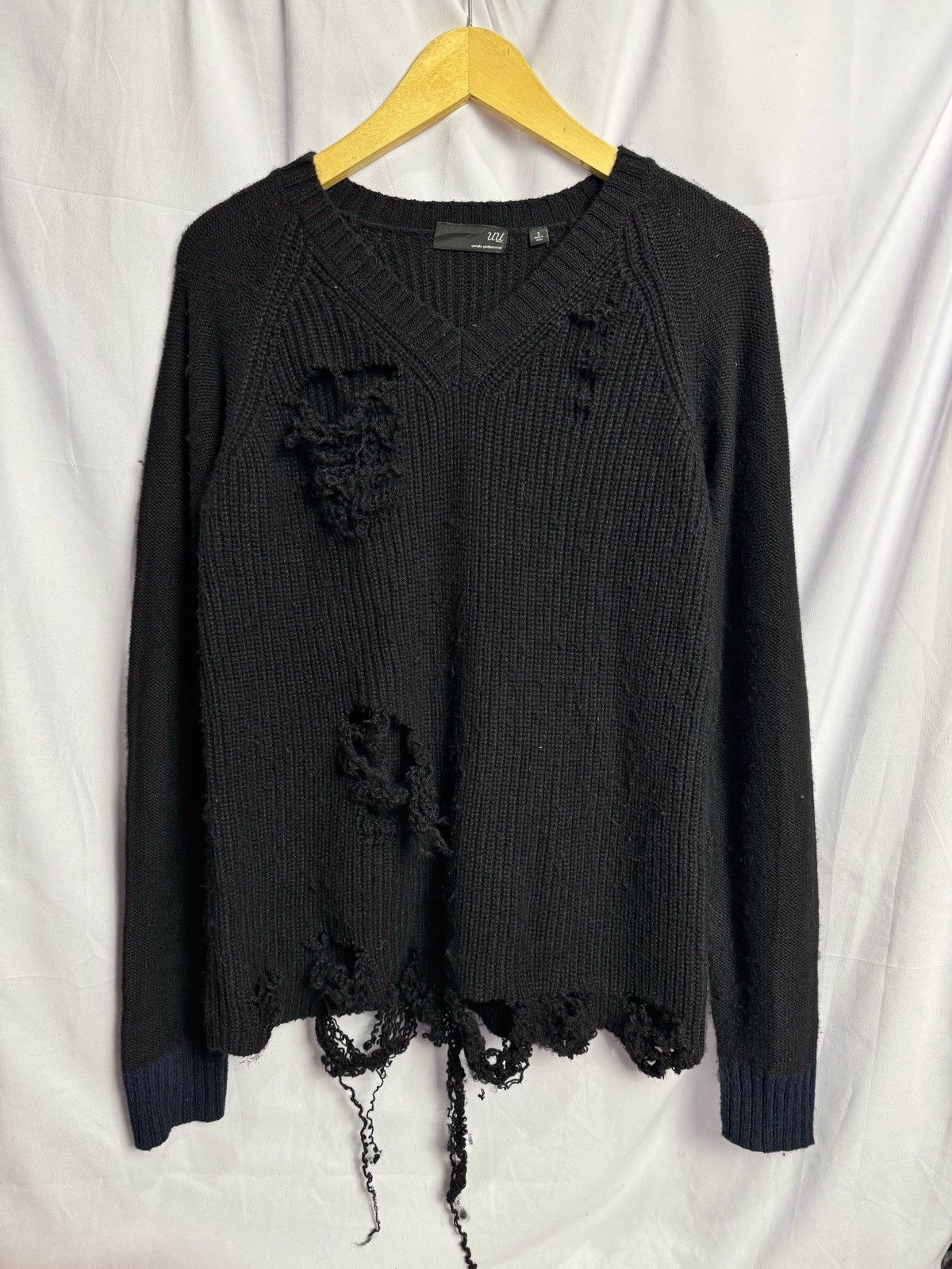 Japanese Brand × Le Grande Bleu (L.G.B.) × Undercover Undercover Distressed Knit Uniqlo Ifsix Style Size US S / EU 44-46 / 1 - 1 Thumbnail