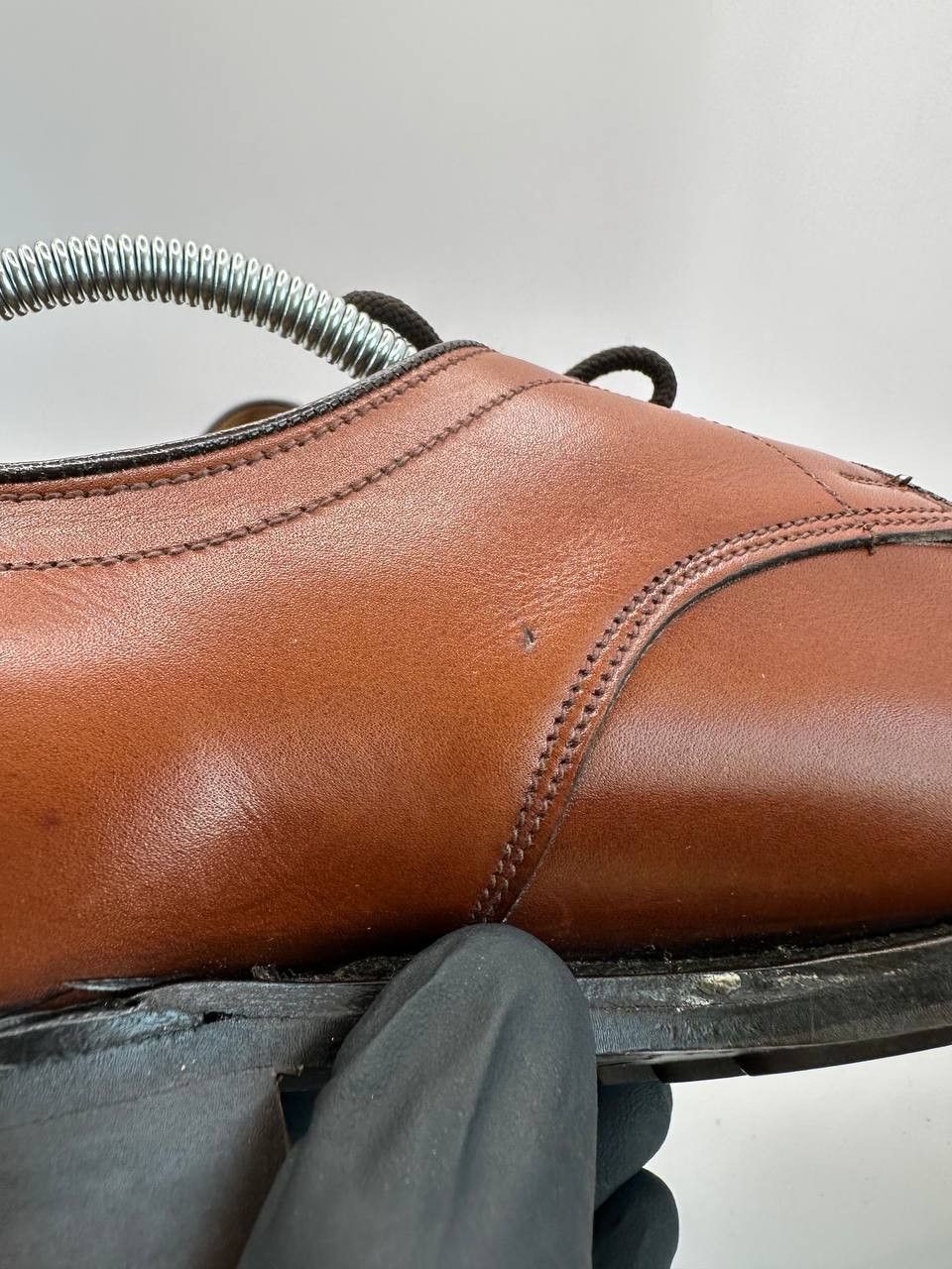 Loake Loake Bros Brown Derby Shoes Made in England Leather Sole Size US 7 / EU 40 - 8 Thumbnail