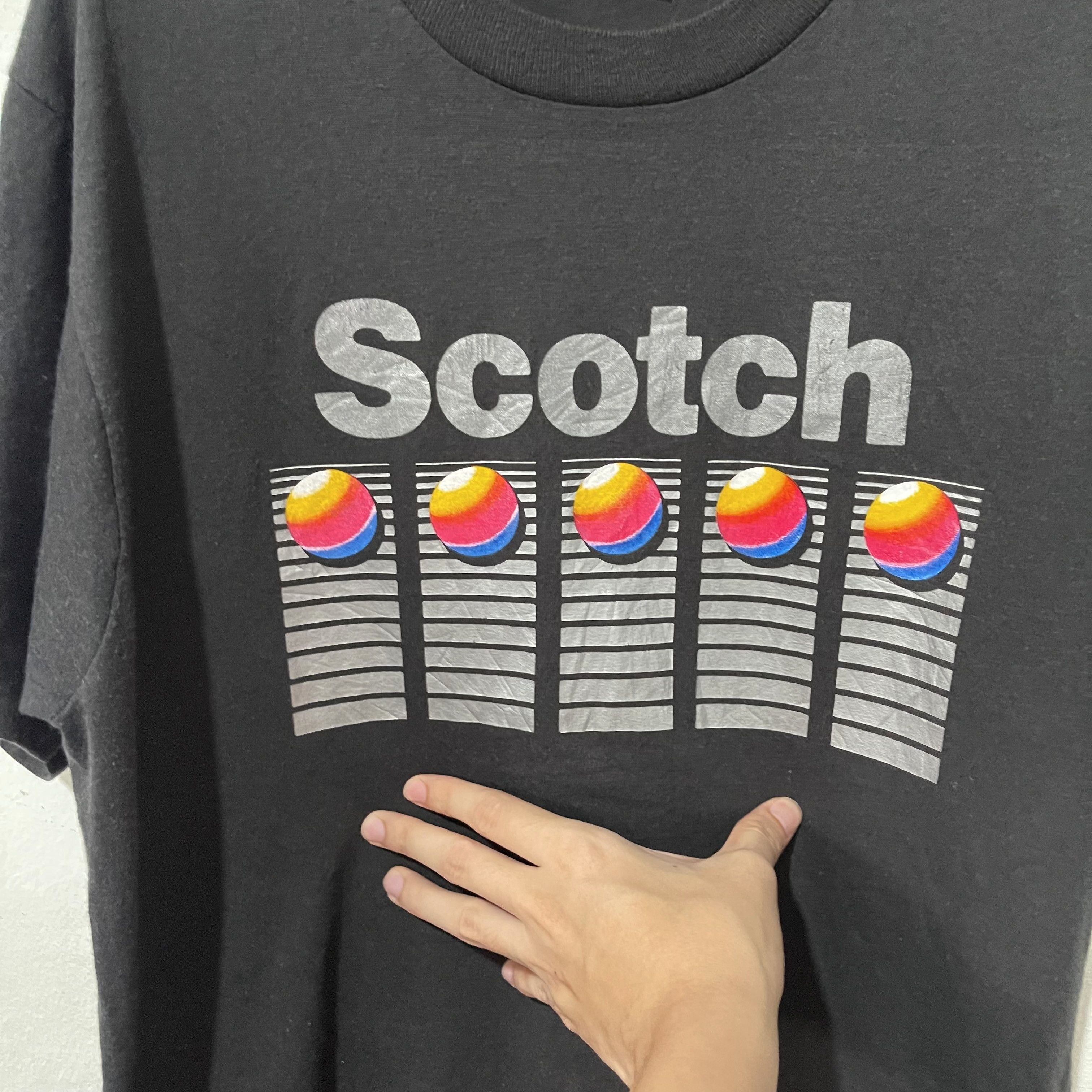 Vintage Vintage 80s Scotch Cassette T-Shirt Size US M / EU 48-50 / 2 - 2 Thumbnail