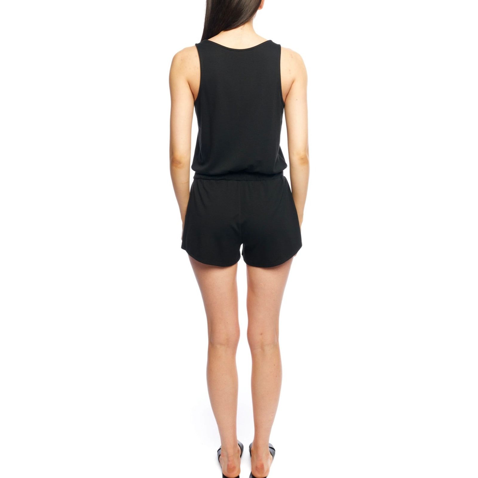 Other LBLC the Label Lauren Romper Drawstring Waist Pockts Black L Size 30" / US 8 / IT 44 - 4 Thumbnail
