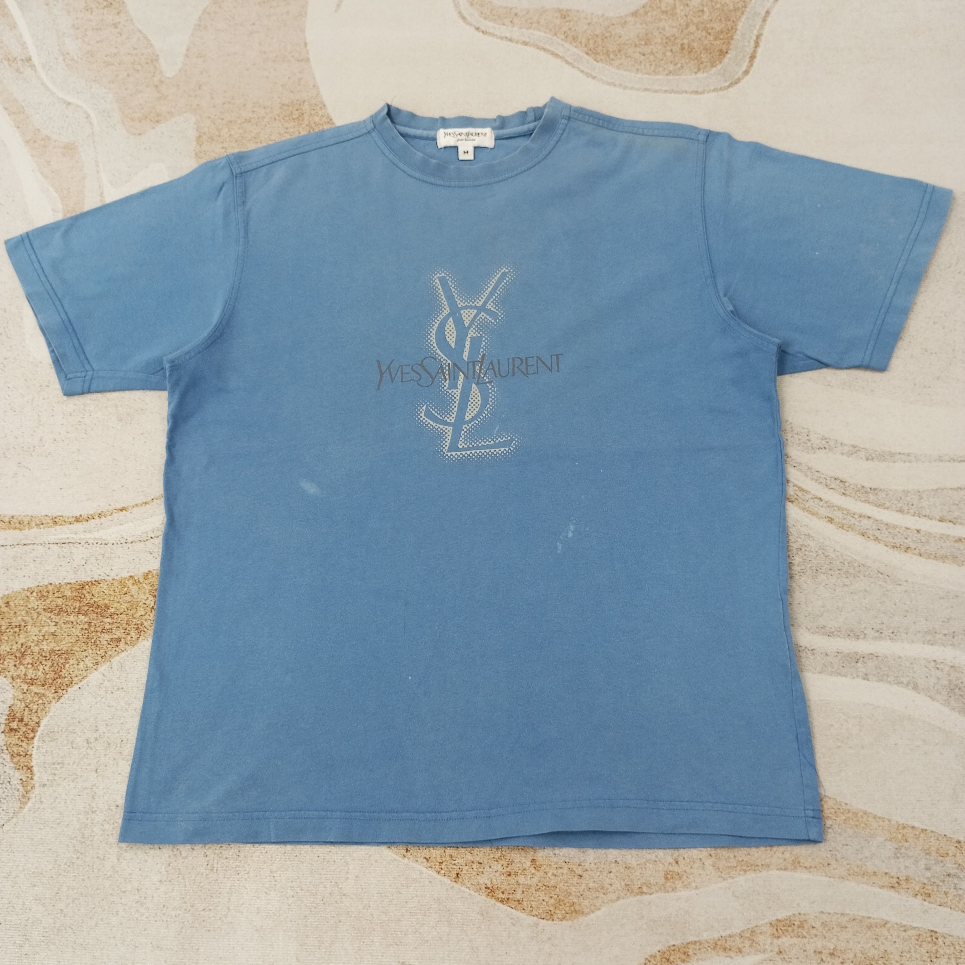 Yves Saint Laurent Yves Saint Laurent YSL Logo Design Tshirt c239n36 Size US L / EU 52-54 / 3 - 1 Thumbnail