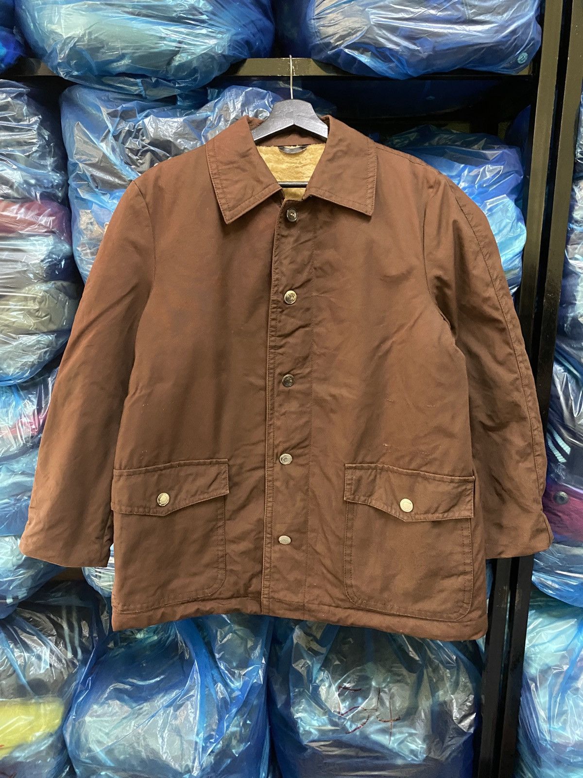 Vintage Vintage Brown Canvas Winter Work Jacket with Faux Fur Lining Size US M / EU 48-50 / 2 - 1 Thumbnail