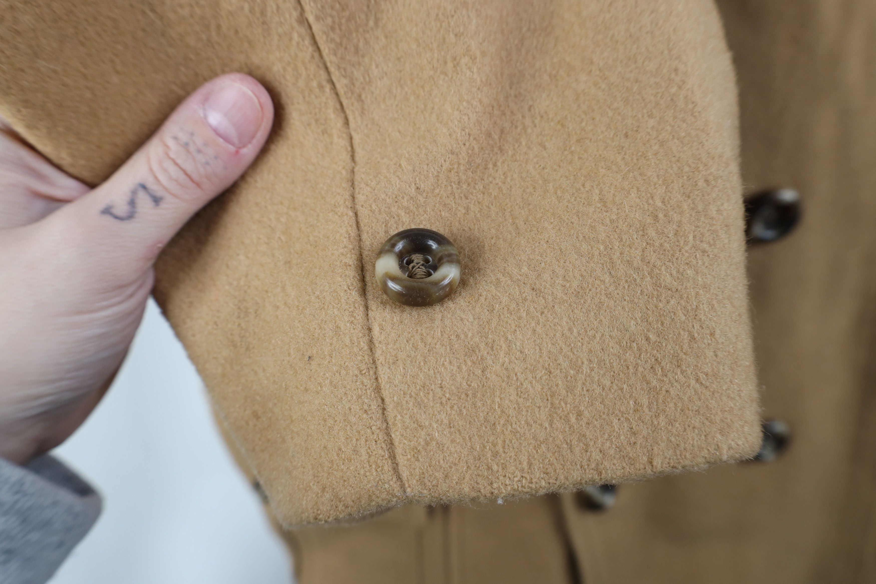 Vintage Vintage 70s Streetwear Wool Rancher Peacoat Jacket Beige USA Size US XXL / EU 58 / 5 - 5 Thumbnail