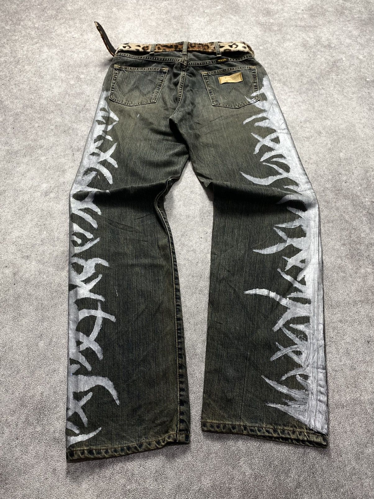 If Six Was Nine 2000s Wrangler Hand painted ifsixwasnine style pants Size US 31 - 2 Thumbnail