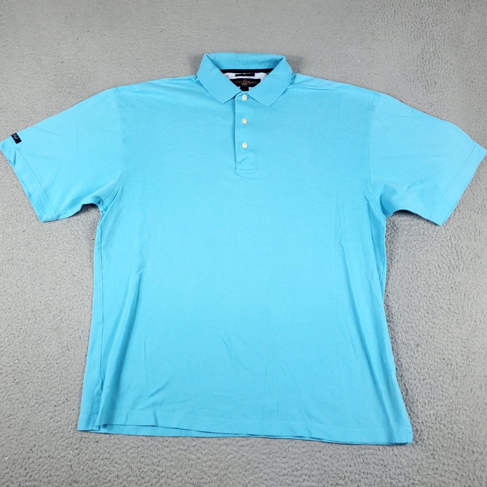 Tommy Hilfiger Tommy Hilfiger Polo Shirt Mens Medium Blue Short Sleeve Regular Fit Activewear Size US M / EU 48-50 / 2 - 2 Thumbnail