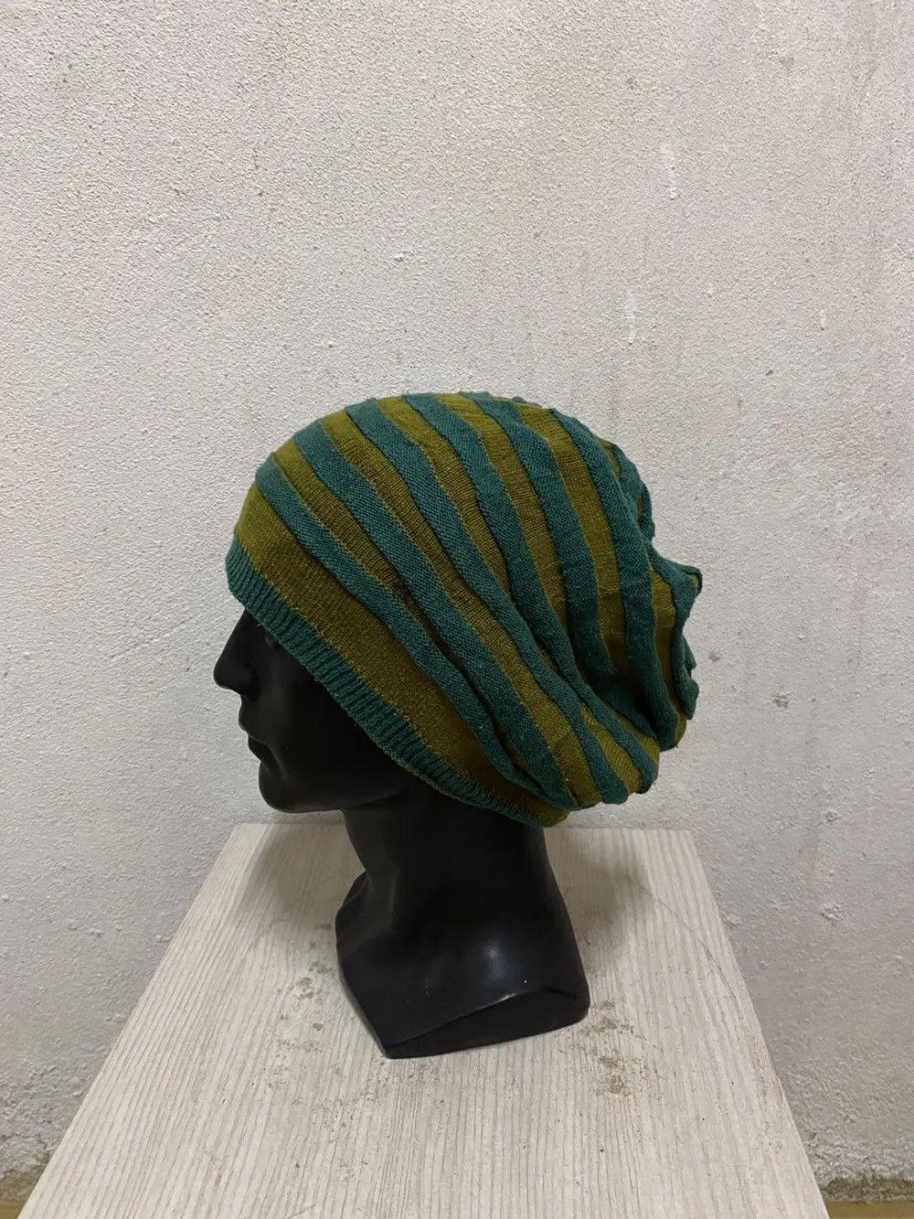 Japanese Brand Japanese Brand Rare Design Stripe Beanie Hat Size ONE SIZE - 3 Thumbnail