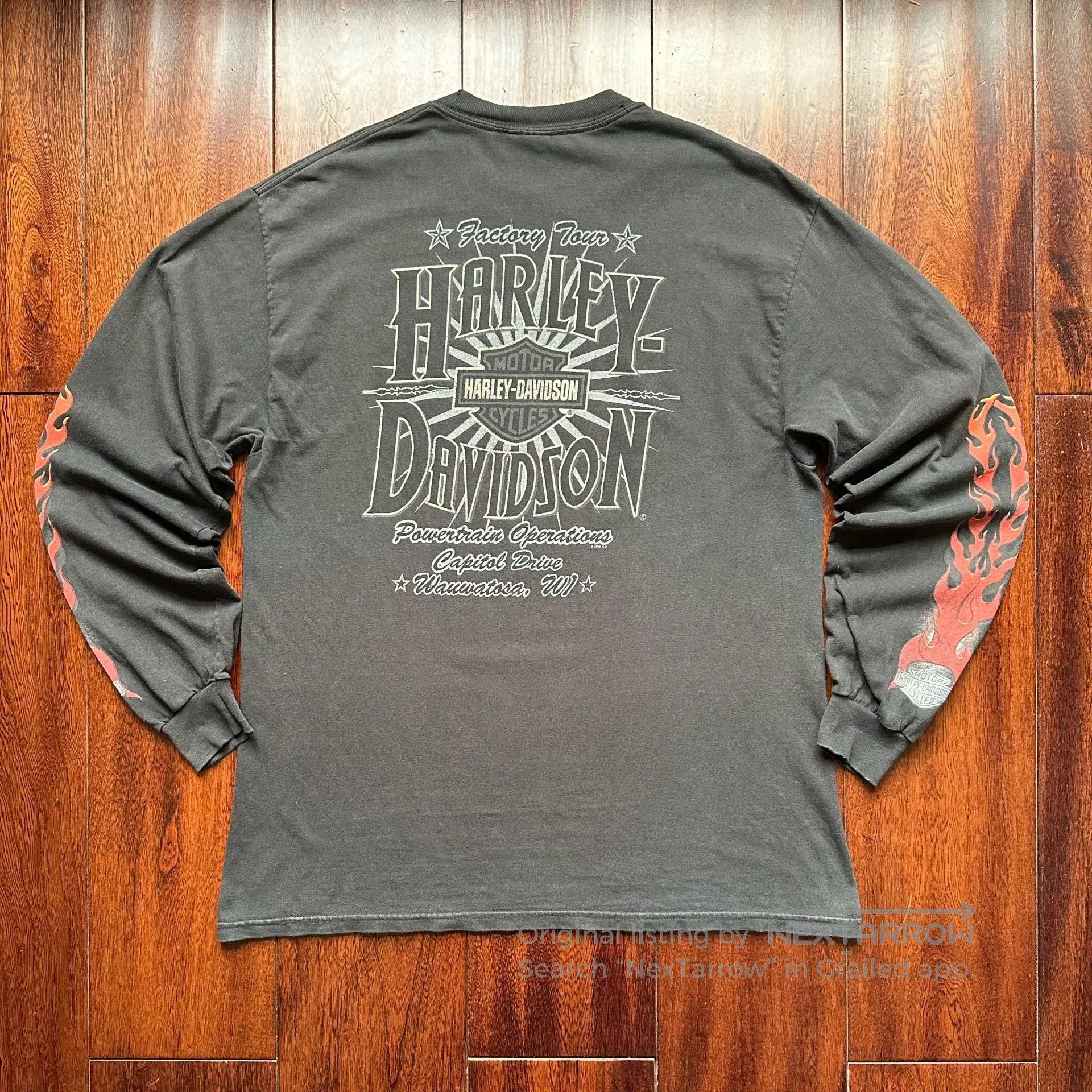 Vintage Vintage Harley Davidson 2006 Flame Longsleeve. Size US M / EU 48-50 / 2 - 2 Thumbnail