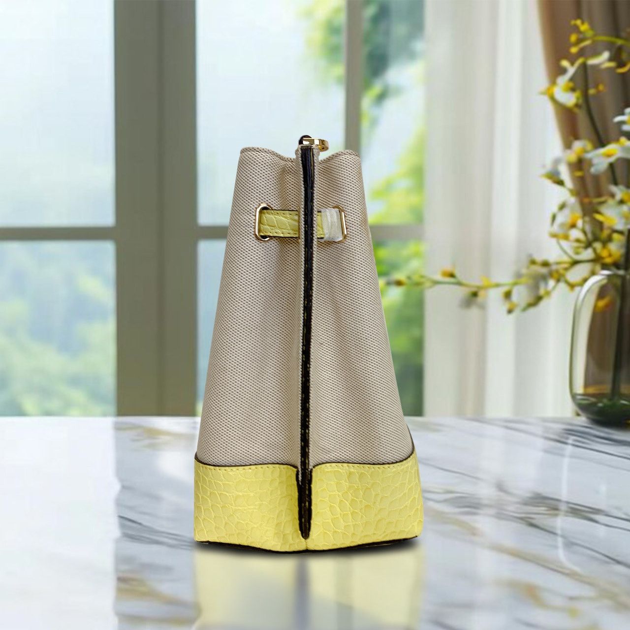 Michael Kors Michael Kors 35T1GU5M5C Emilia Small Buttercup Bucket Bag Size ONE SIZE - 4 Thumbnail